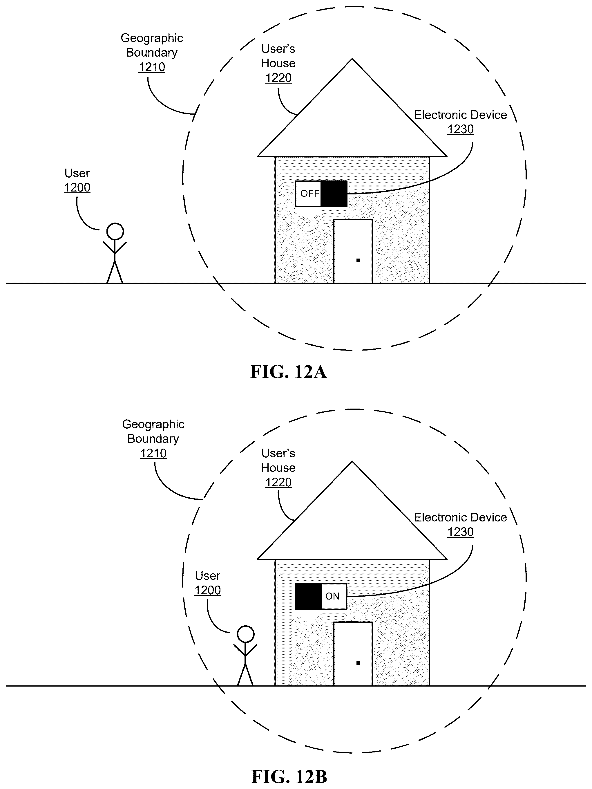 Patent US12356290 Figure 12 – User presence-enabled tracking device functionality