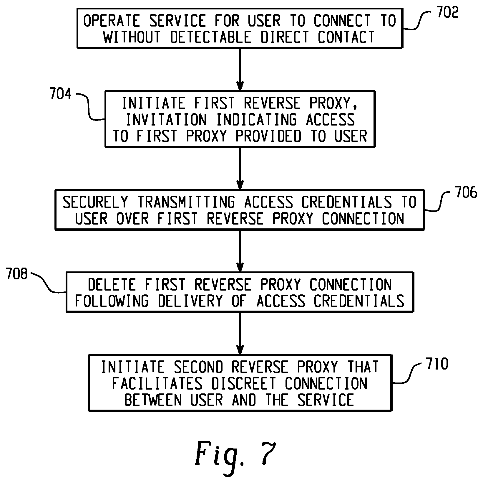 Patent US12356474 Figure 7 – Systems and methods for providing discrete access to an online service