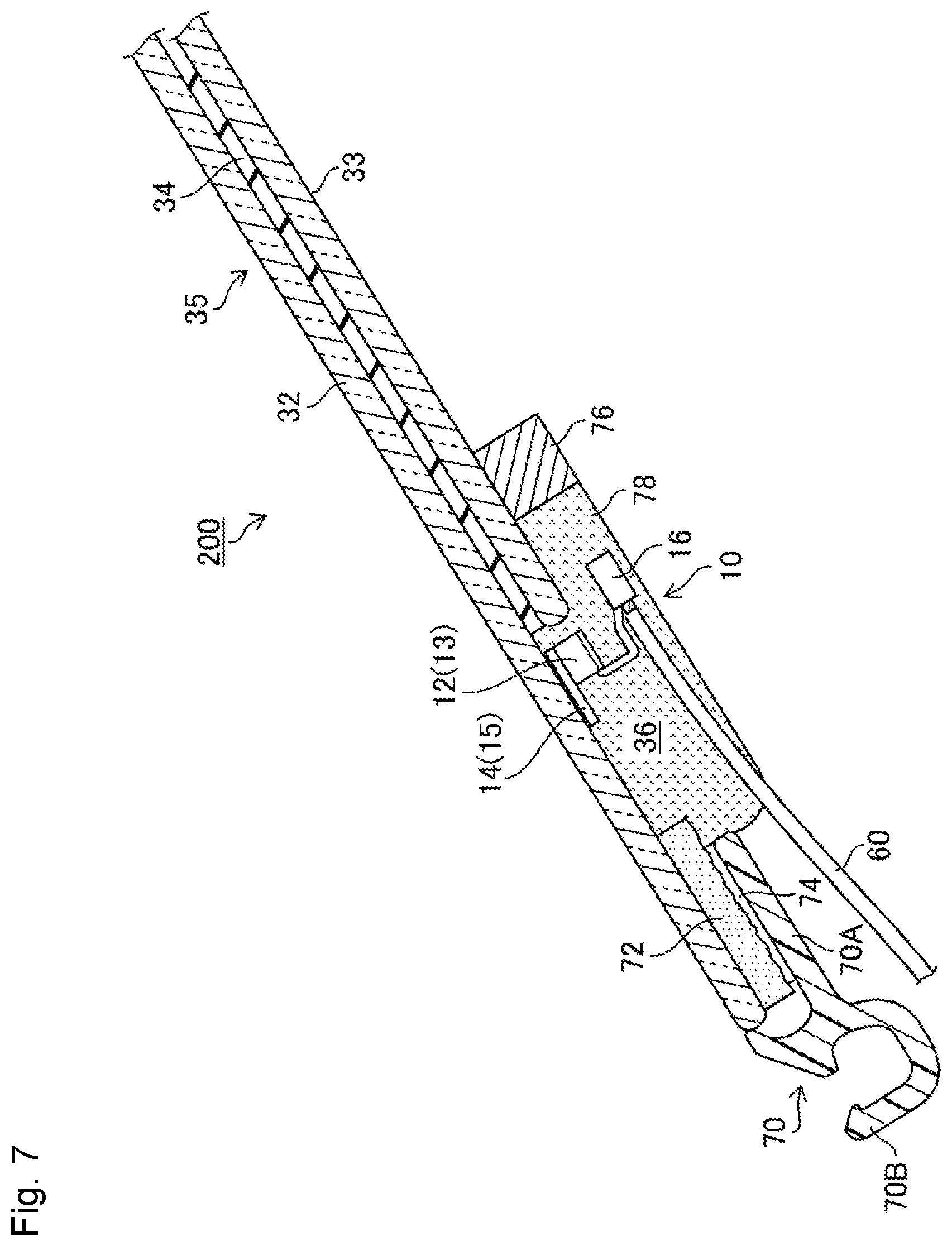 Patent US12356516 Figure 7 – Vehicle window glass with metal terminal