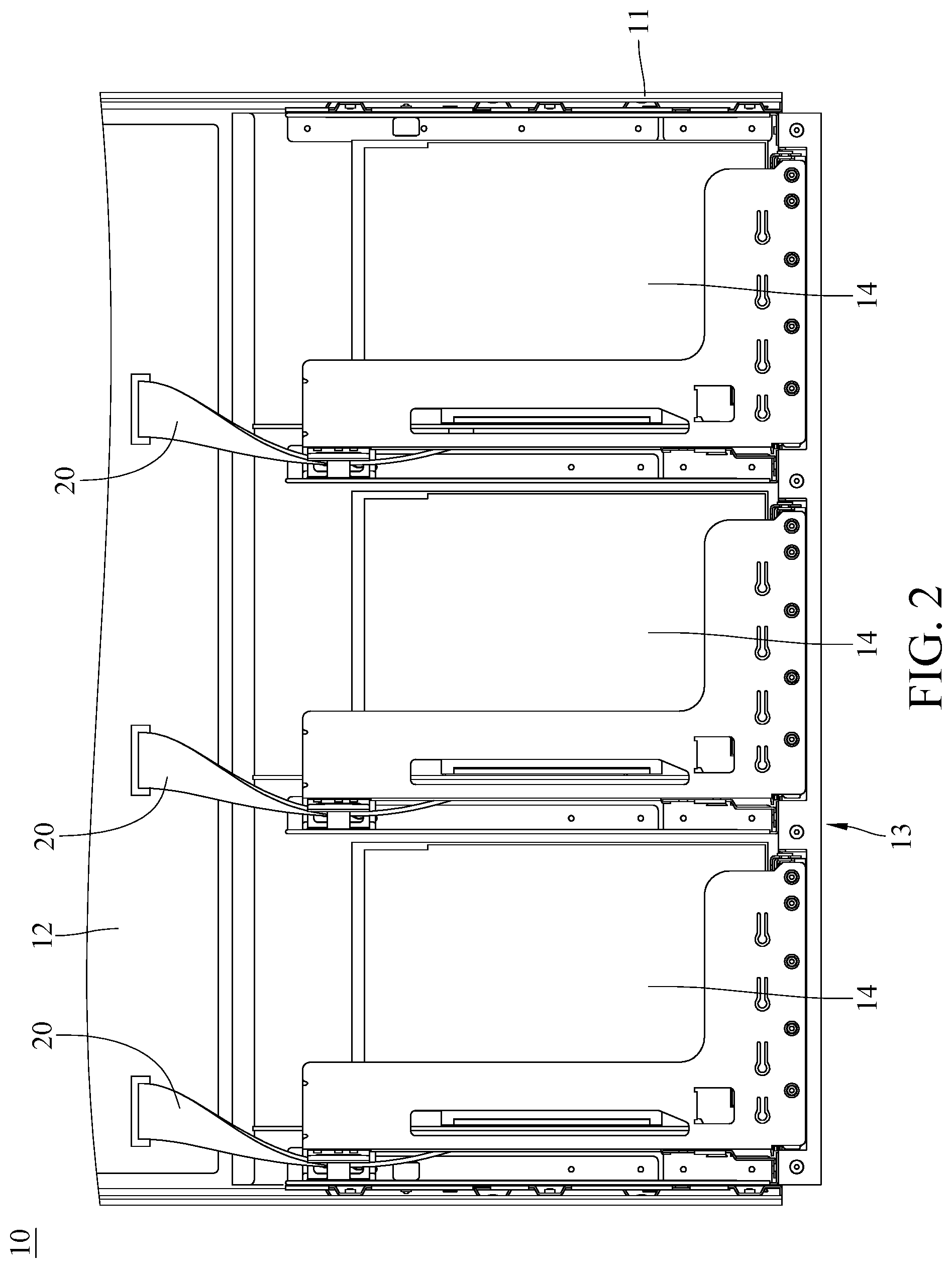 Patent US12356576 Figure 2 – Server and expansion cage assembly
