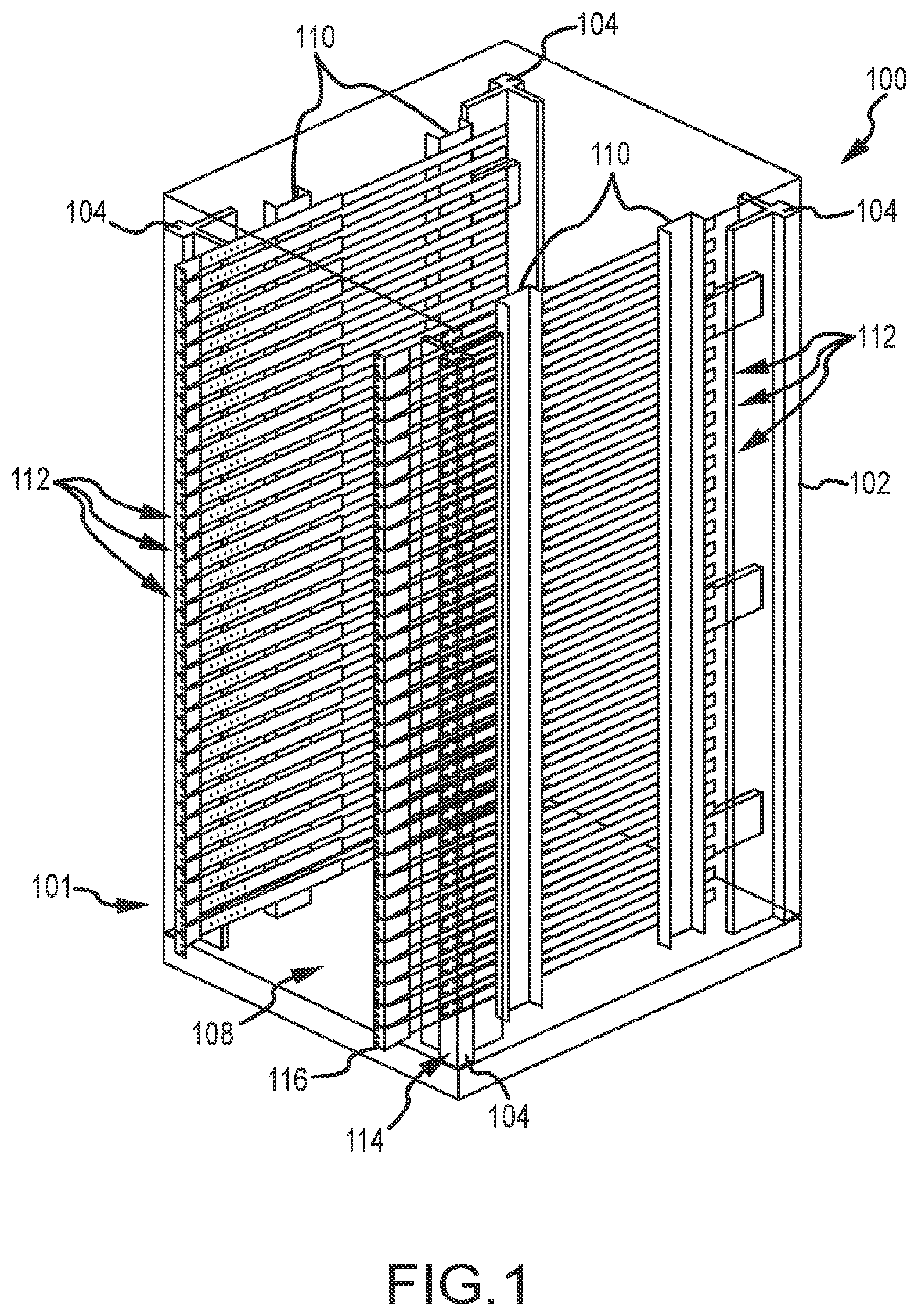Patent US12356577 Figure 1 – Uniform equipment mounting system