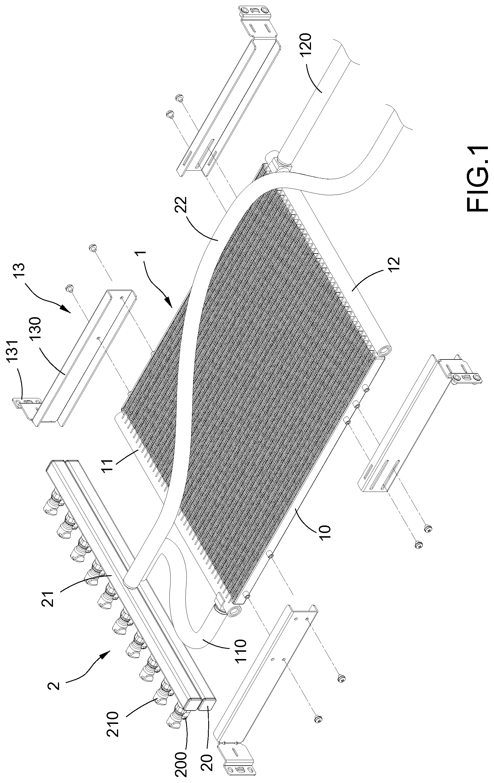 Patent US12356589 Figure 1 – Pre-cooling device integrated liquid cooling distributor and its server liquid cooling system