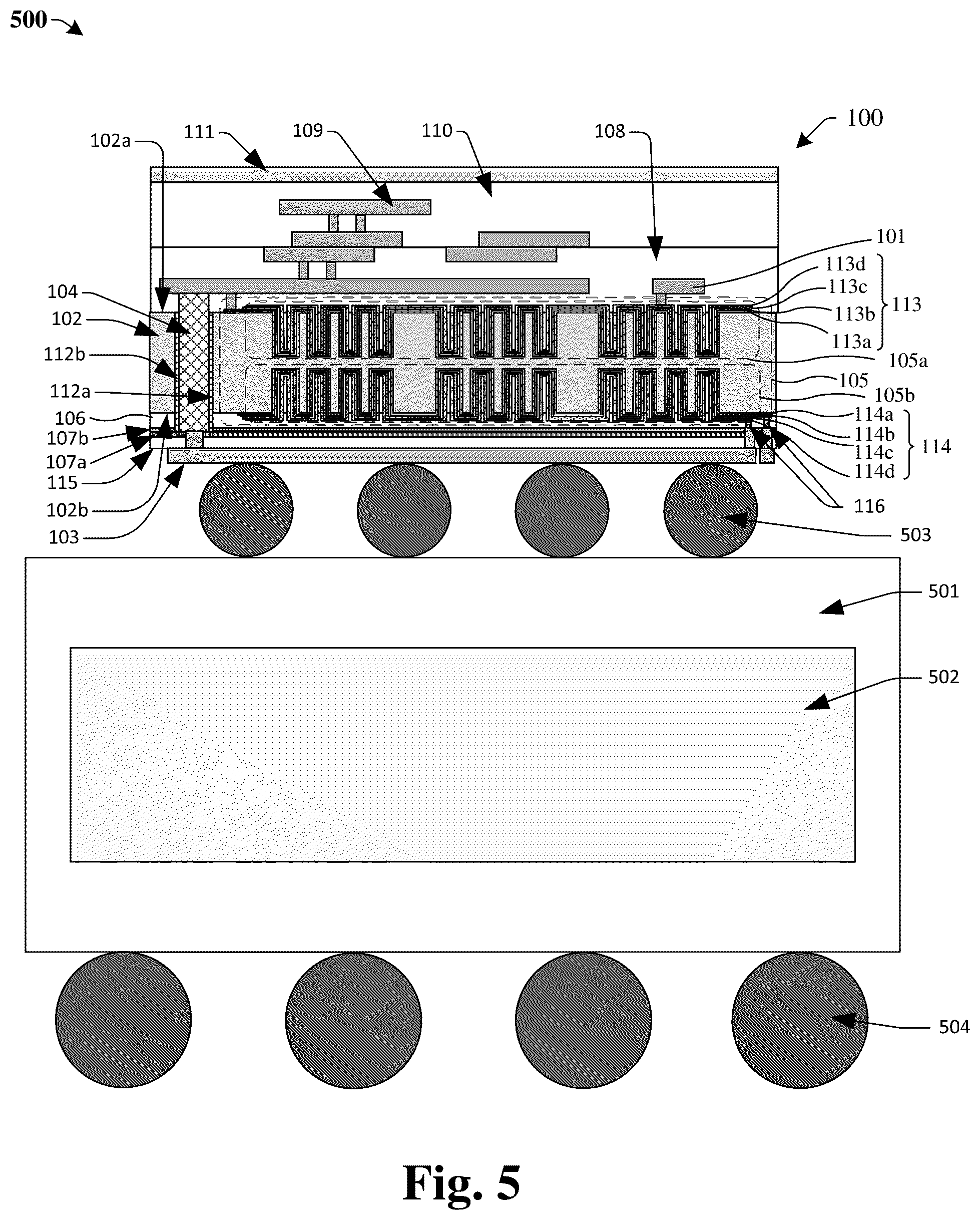 Patent US12356639 Figure 4 – Double-sided stacked DTC structure