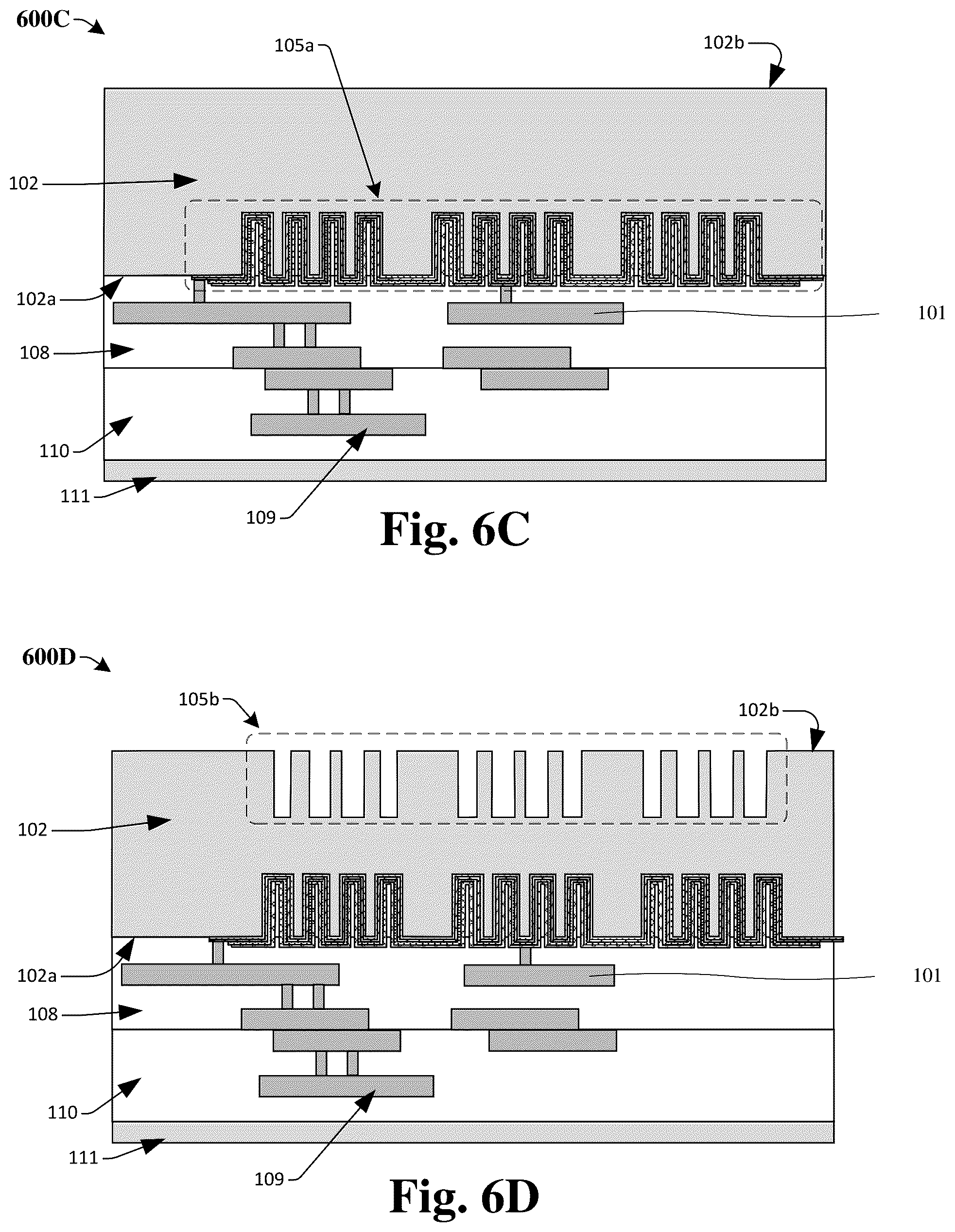 Patent US12356639 Figure 6 – Double-sided stacked DTC structure