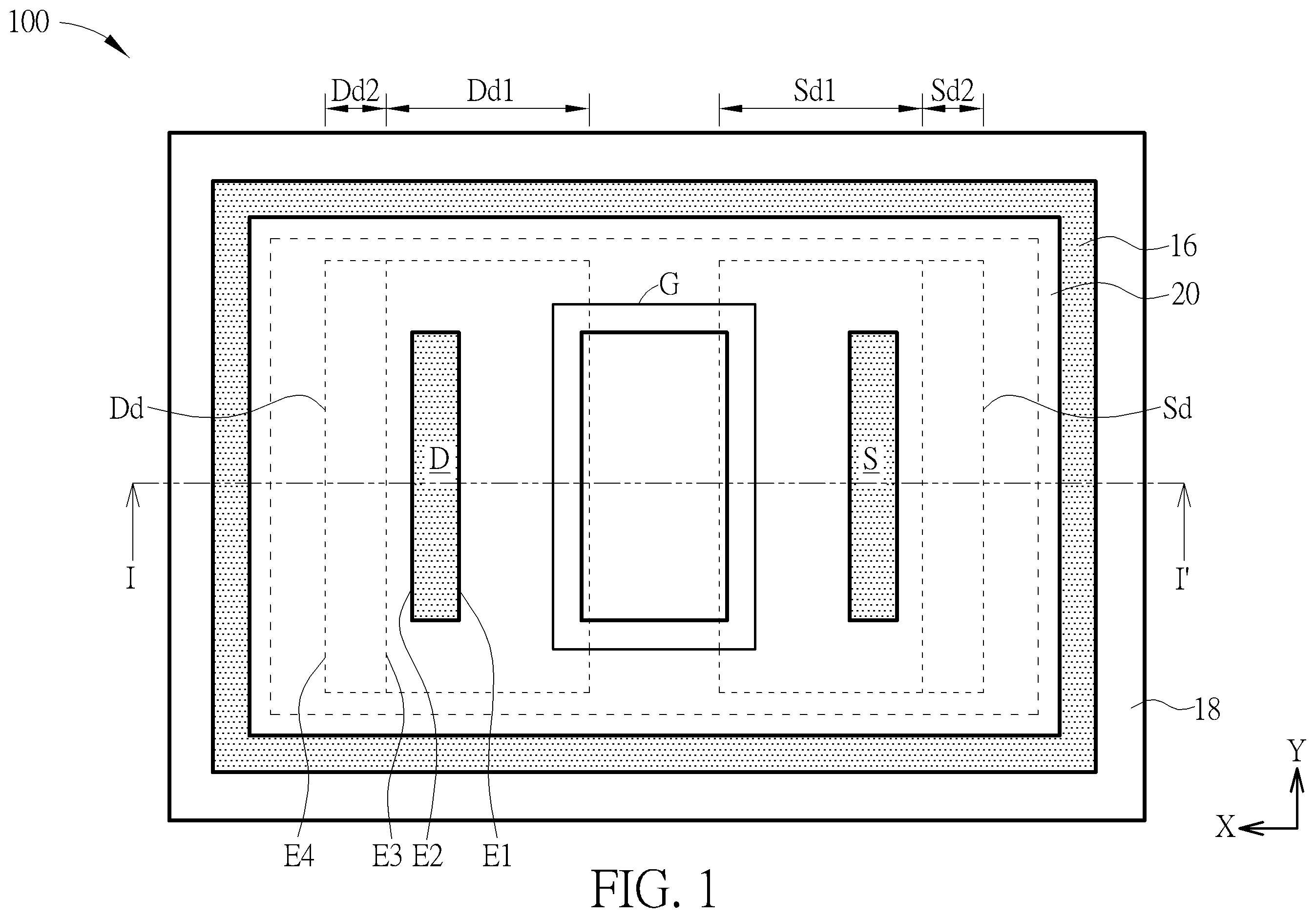 Patent US12356648 — High voltage transistor — Figure 1