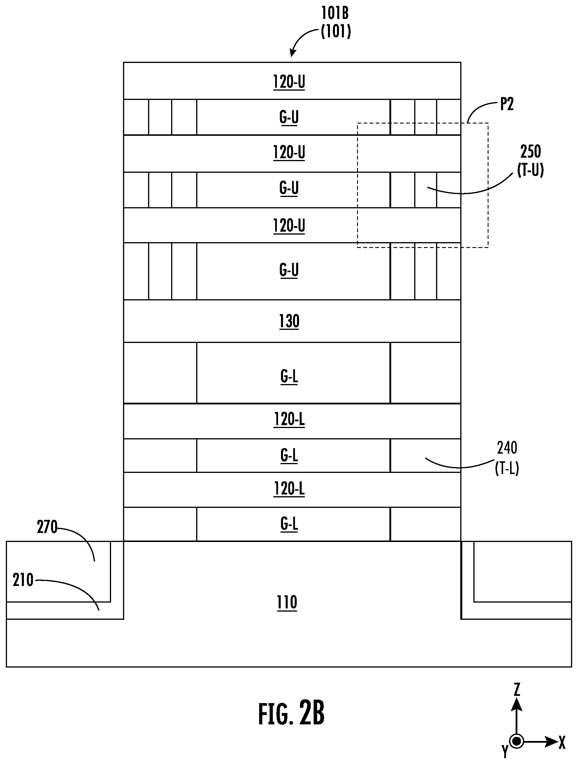 Patent US12356689 Figure 3 – Transistor stacks having insulating spacers, and related fabrication methods