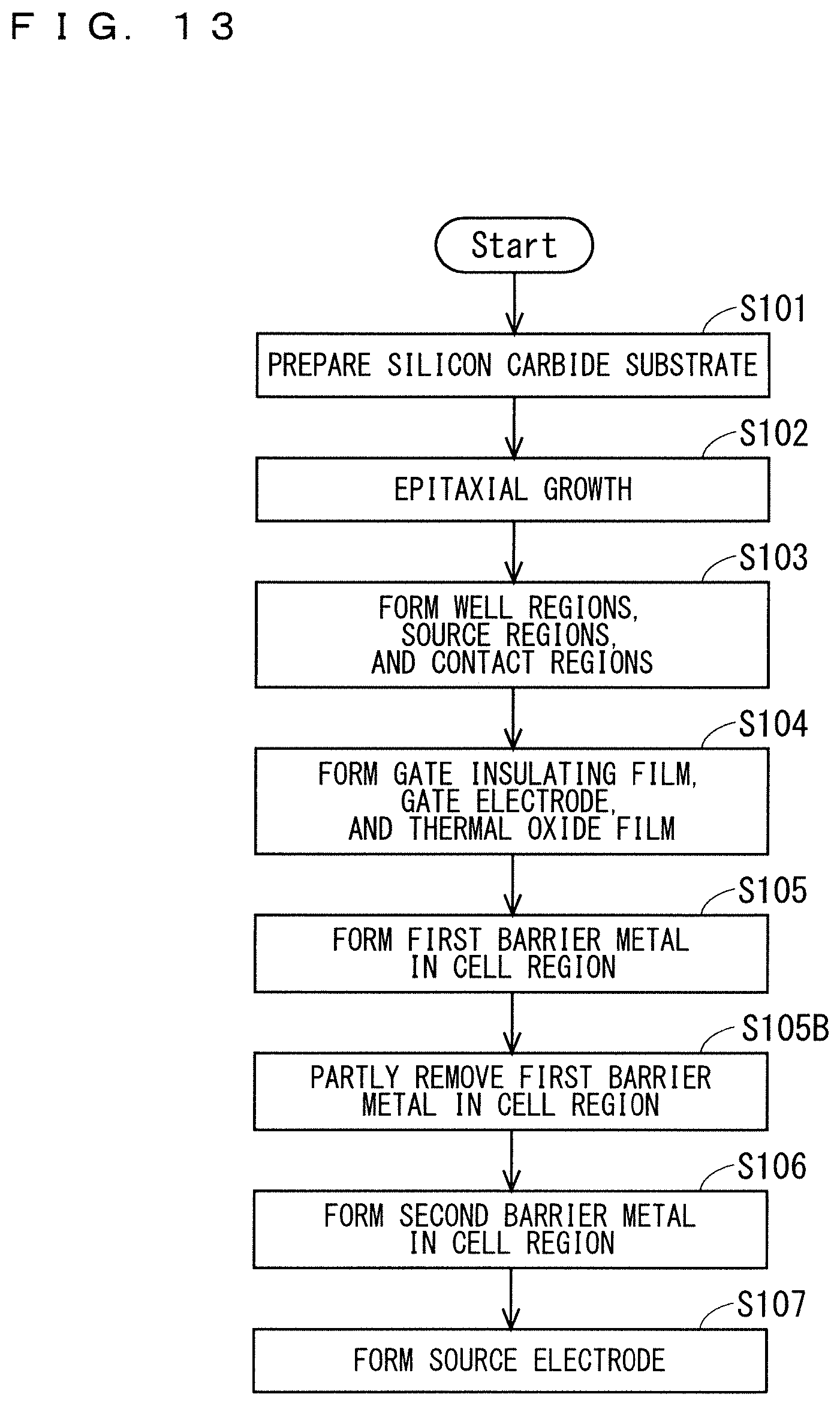 Patent US12356696 Figure 13 – Silicon carbide semiconductor device, power converter, and method for manufacturing silicon carbide semiconductor device