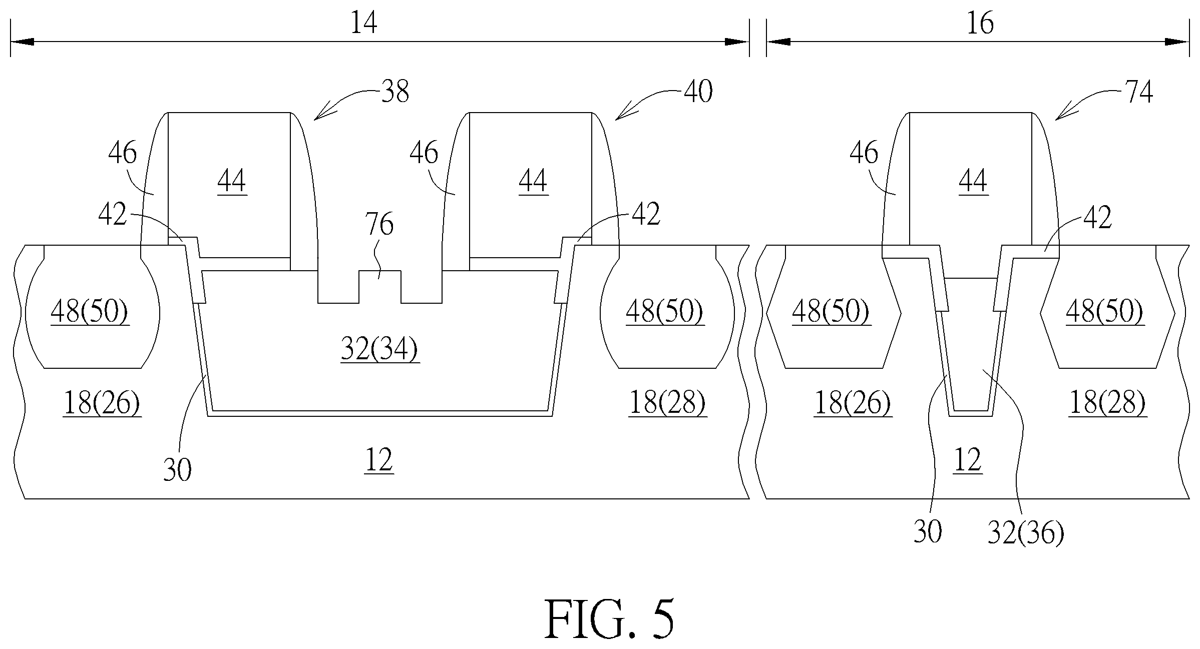 Patent US12356702 Figure 5 – Semiconductor device and method for fabricating the same