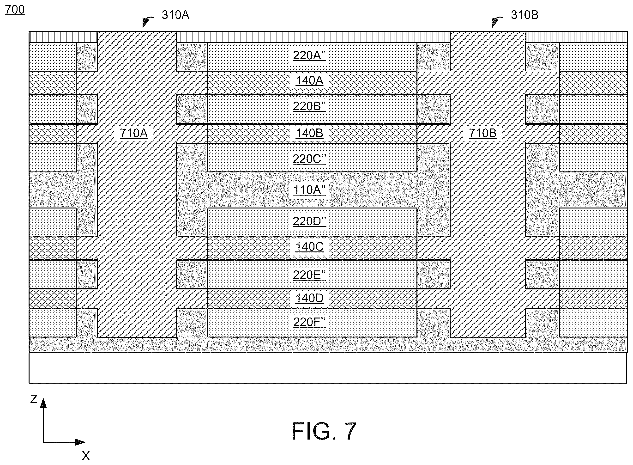 Patent US12356706 Figure 8 – Methods for forming high performance three dimensionally stacked transistors based on dielectric nano sheets