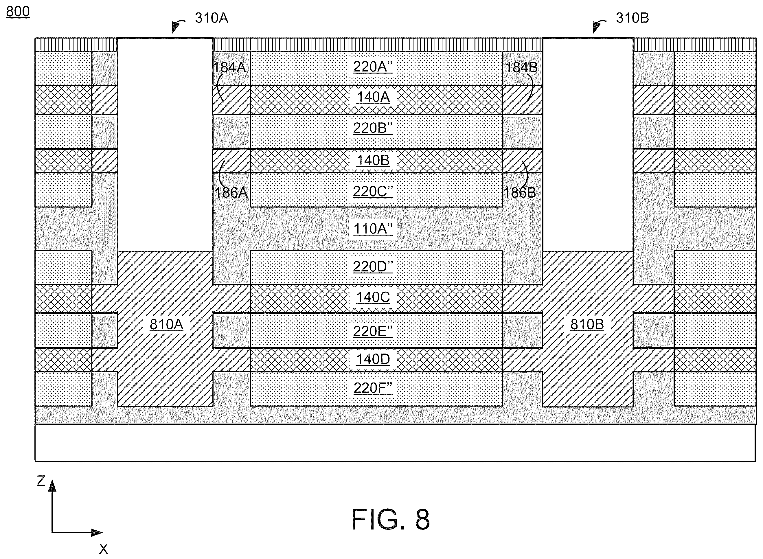 Patent US12356706 Figure 9 – Methods for forming high performance three dimensionally stacked transistors based on dielectric nano sheets