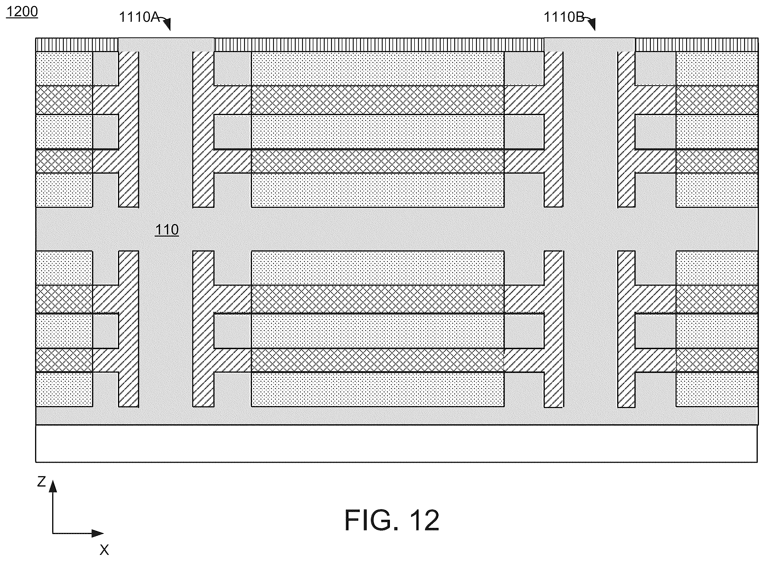 Patent US12356706 Figure 13 – Methods for forming high performance three dimensionally stacked transistors based on dielectric nano sheets