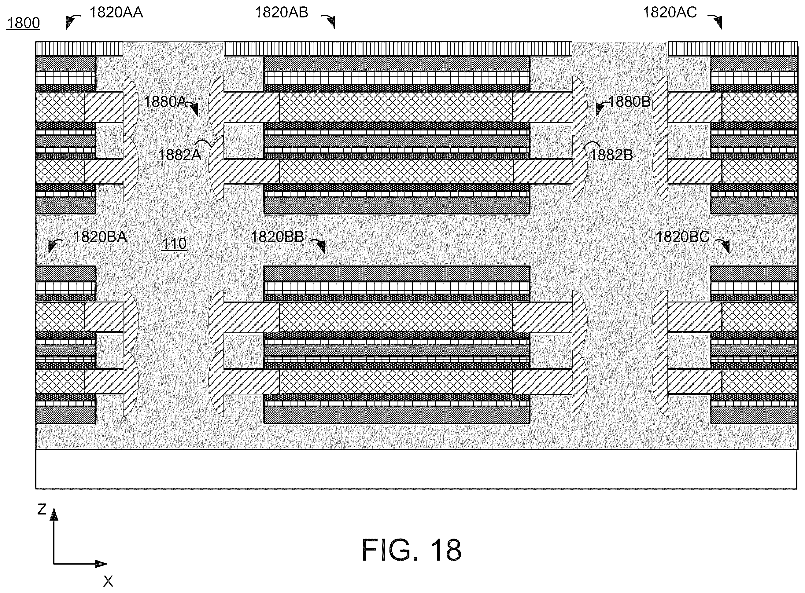 Patent US12356706 Figure 19 – Methods for forming high performance three dimensionally stacked transistors based on dielectric nano sheets