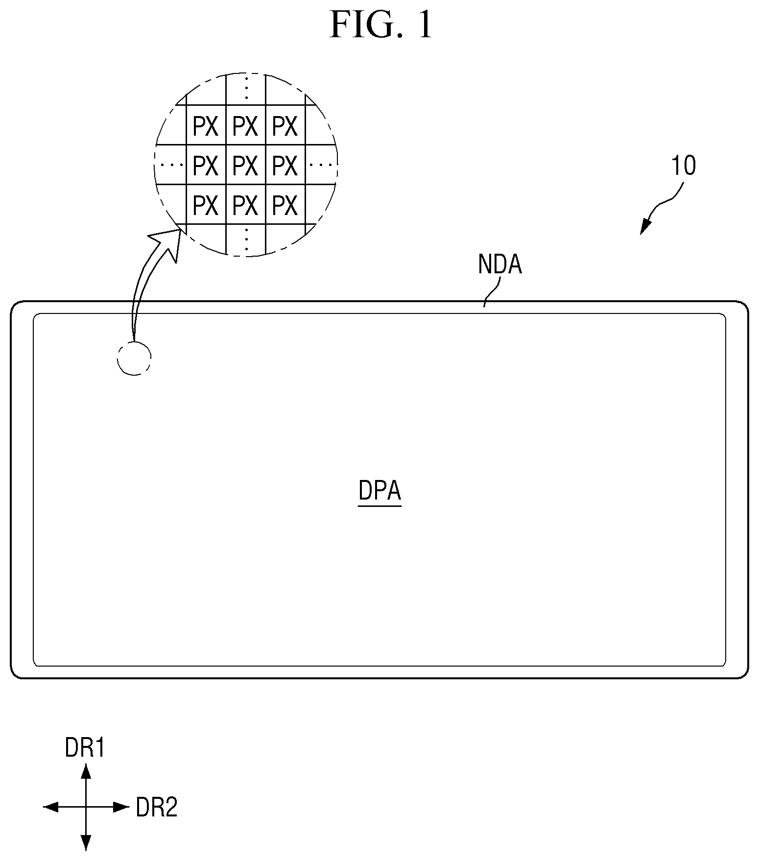 Patent US12356716 Figure 1 – Display device and method of manufacturing the same