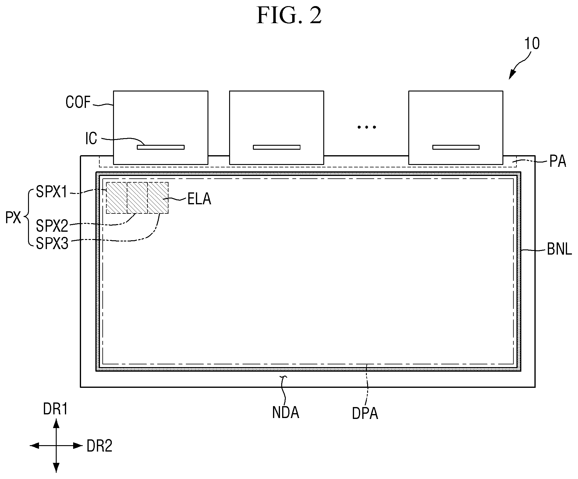 Patent US12356716 Figure 2 – Display device and method of manufacturing the same
