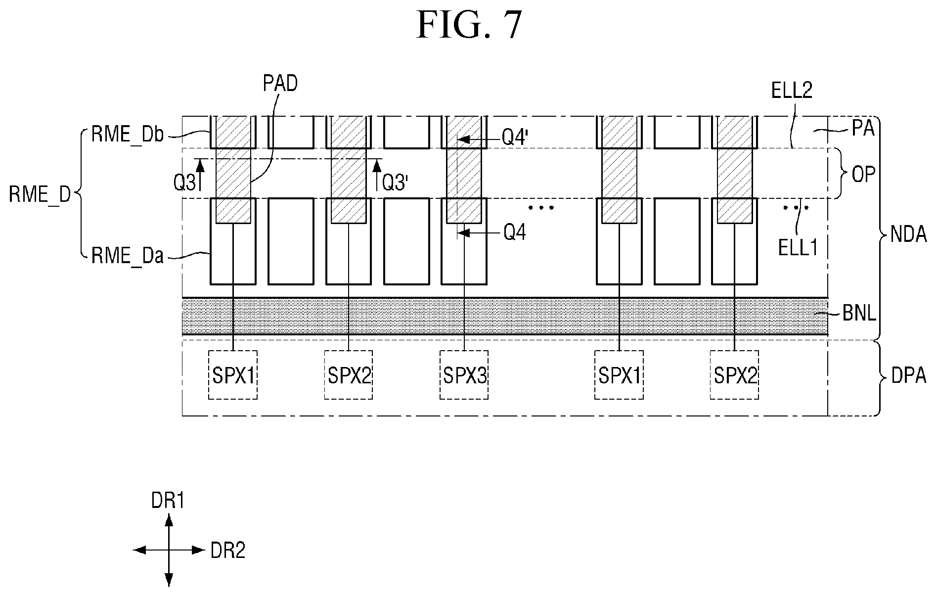 Patent US12356716 Figure 7 – Display device and method of manufacturing the same