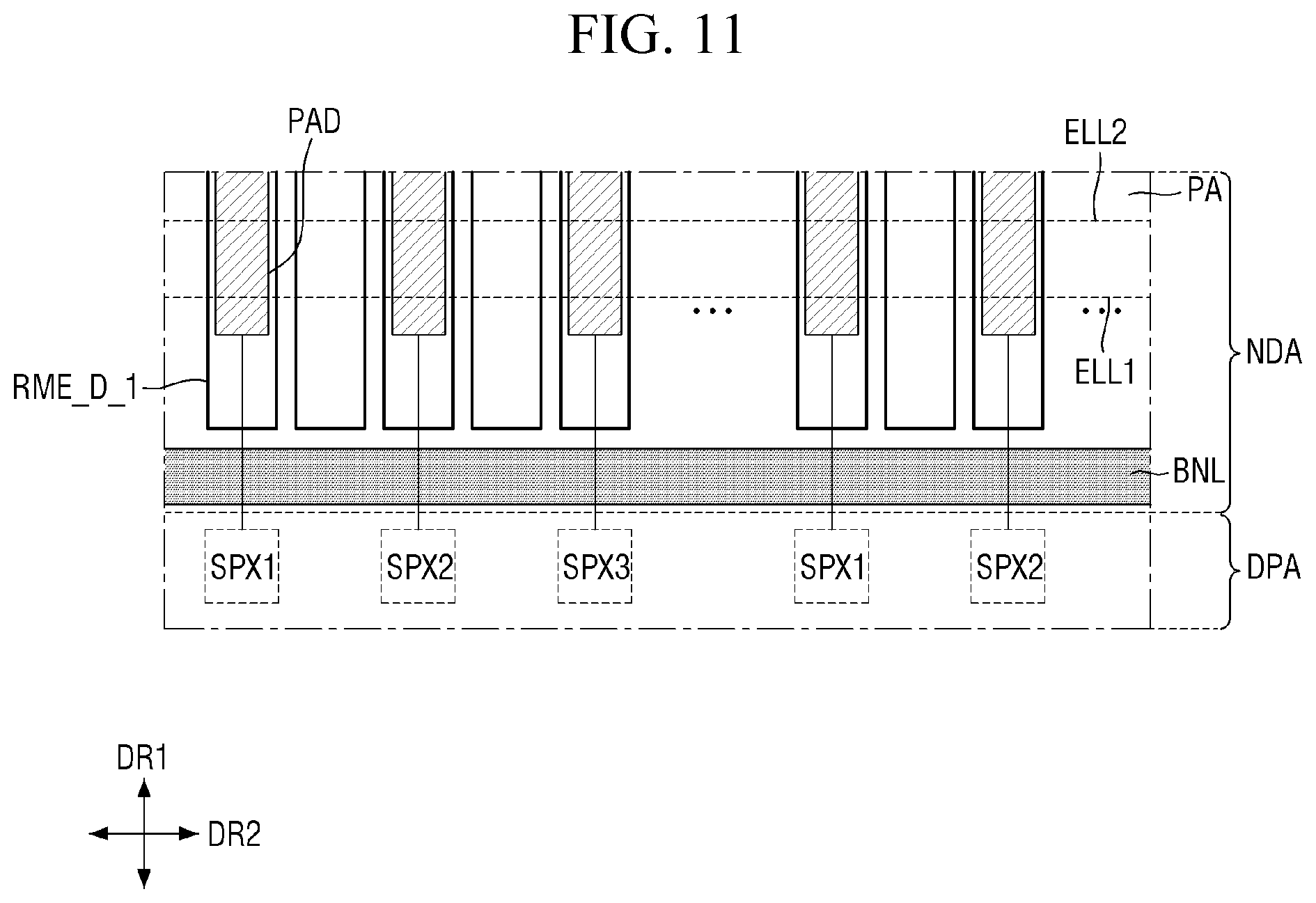 Patent US12356716 Figure 11 – Display device and method of manufacturing the same