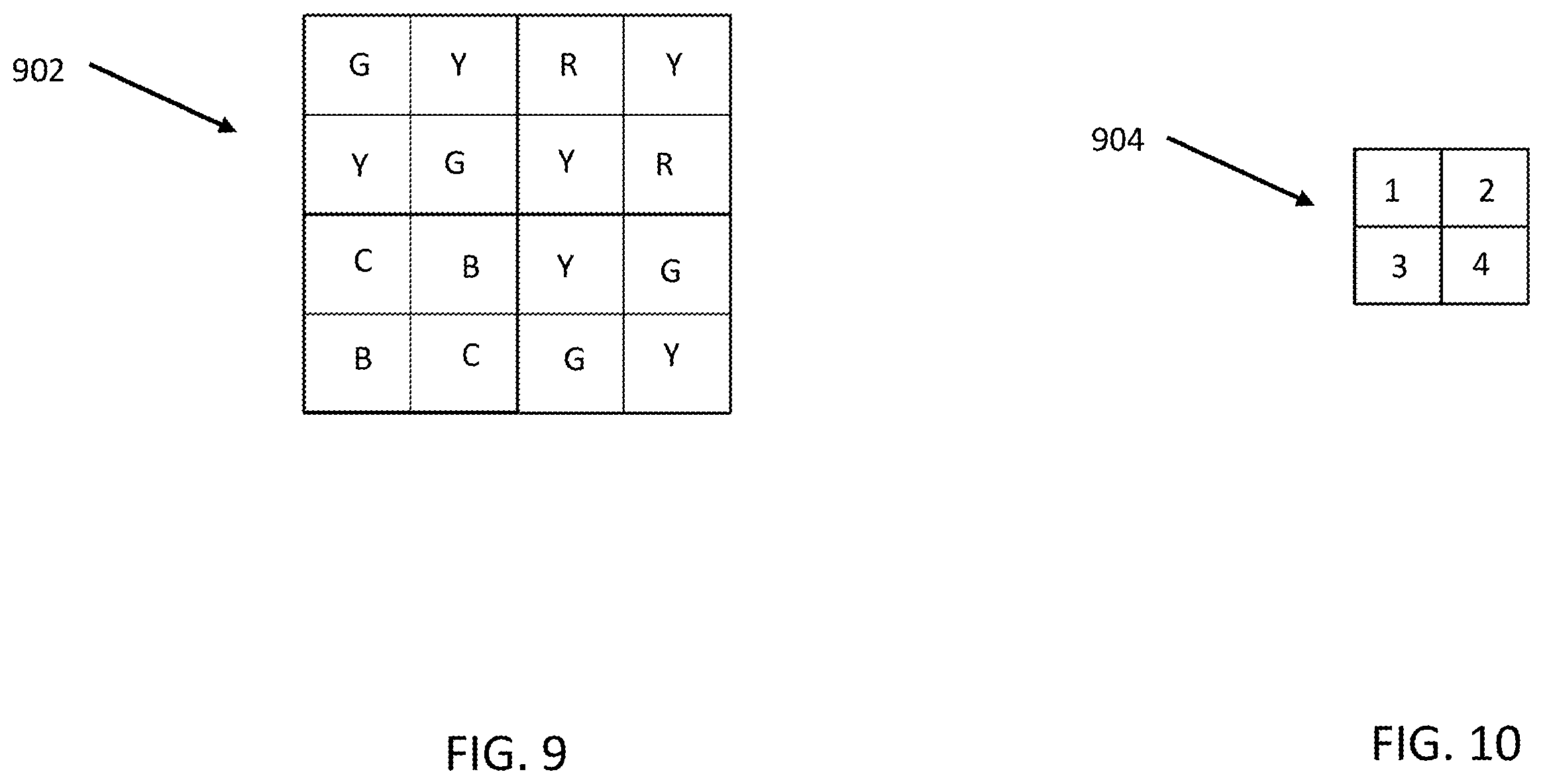 Patent US12356744 Figure 9 – Color filter array apparatus