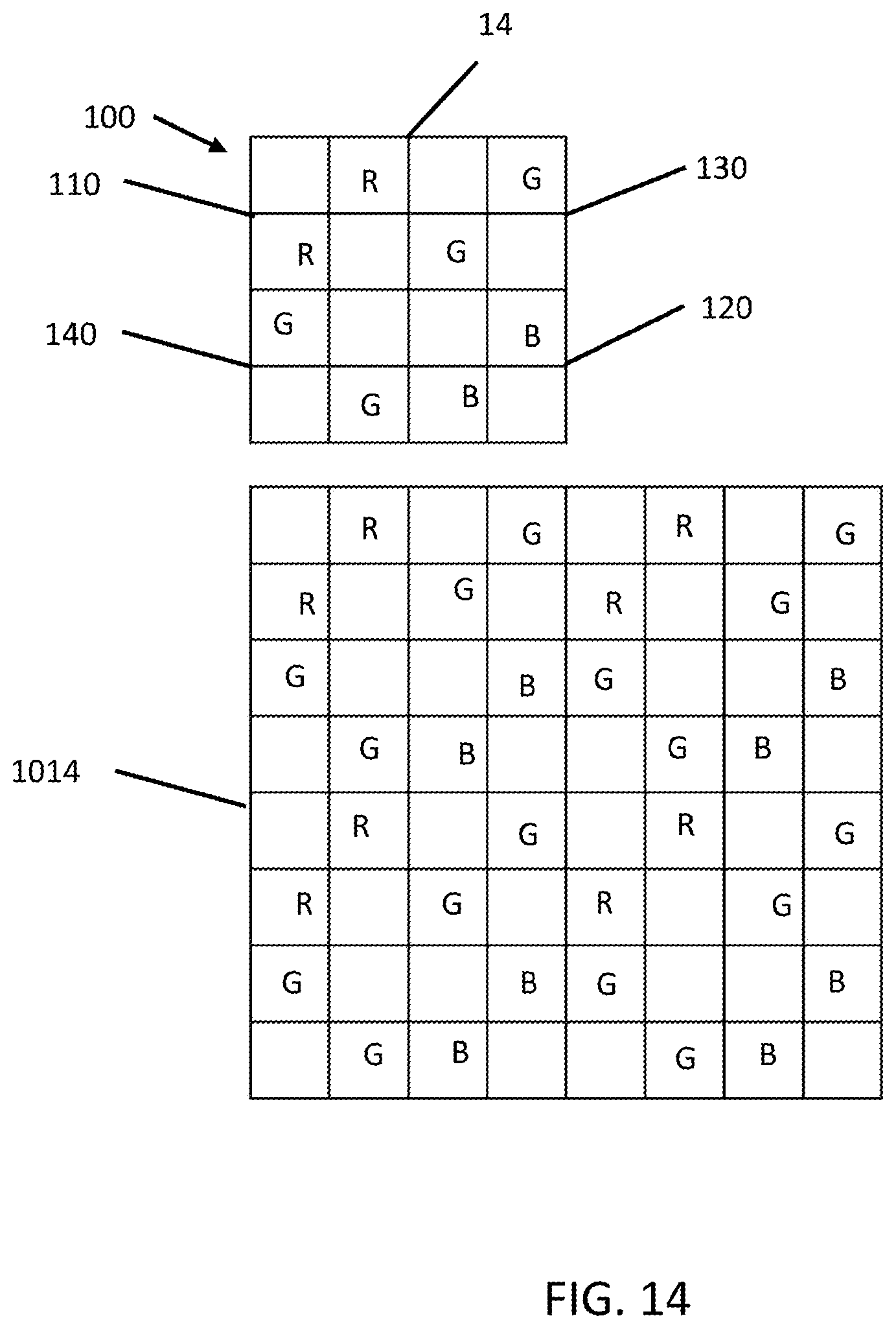 Patent US12356744 Figure 13 – Color filter array apparatus