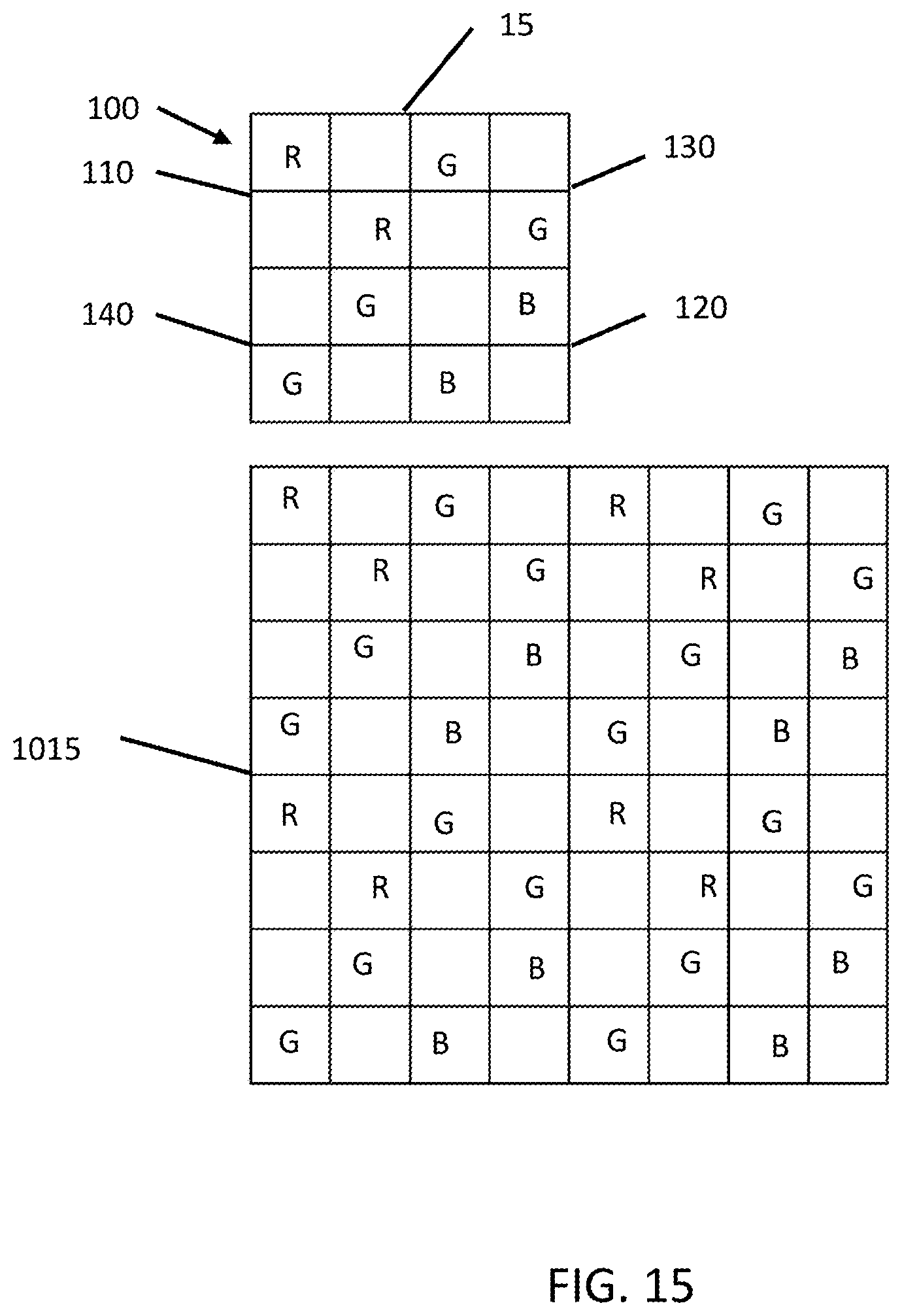 Patent US12356744 Figure 14 – Color filter array apparatus