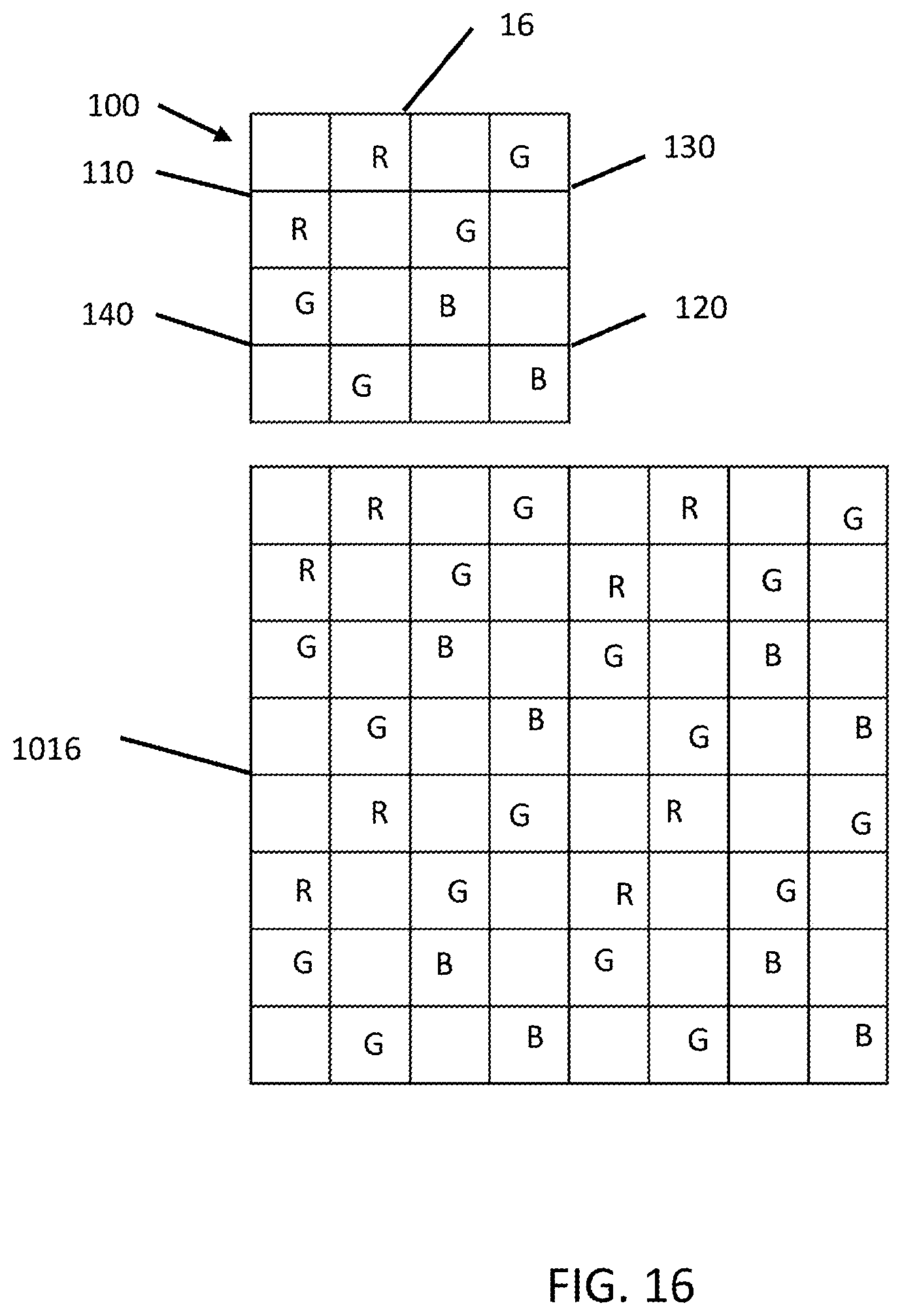 Patent US12356744 Figure 15 – Color filter array apparatus