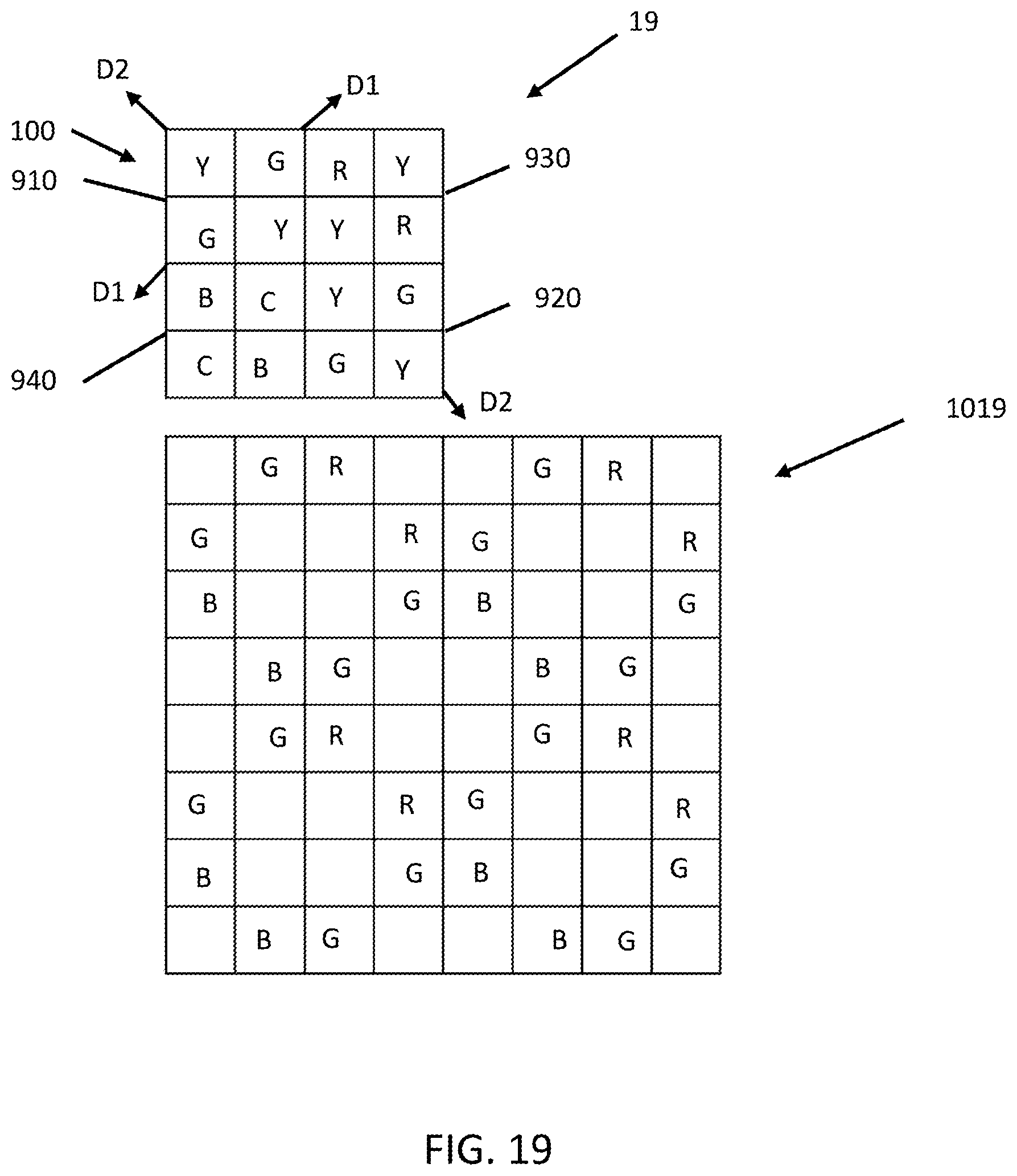 Patent US12356744 Figure 18 – Color filter array apparatus