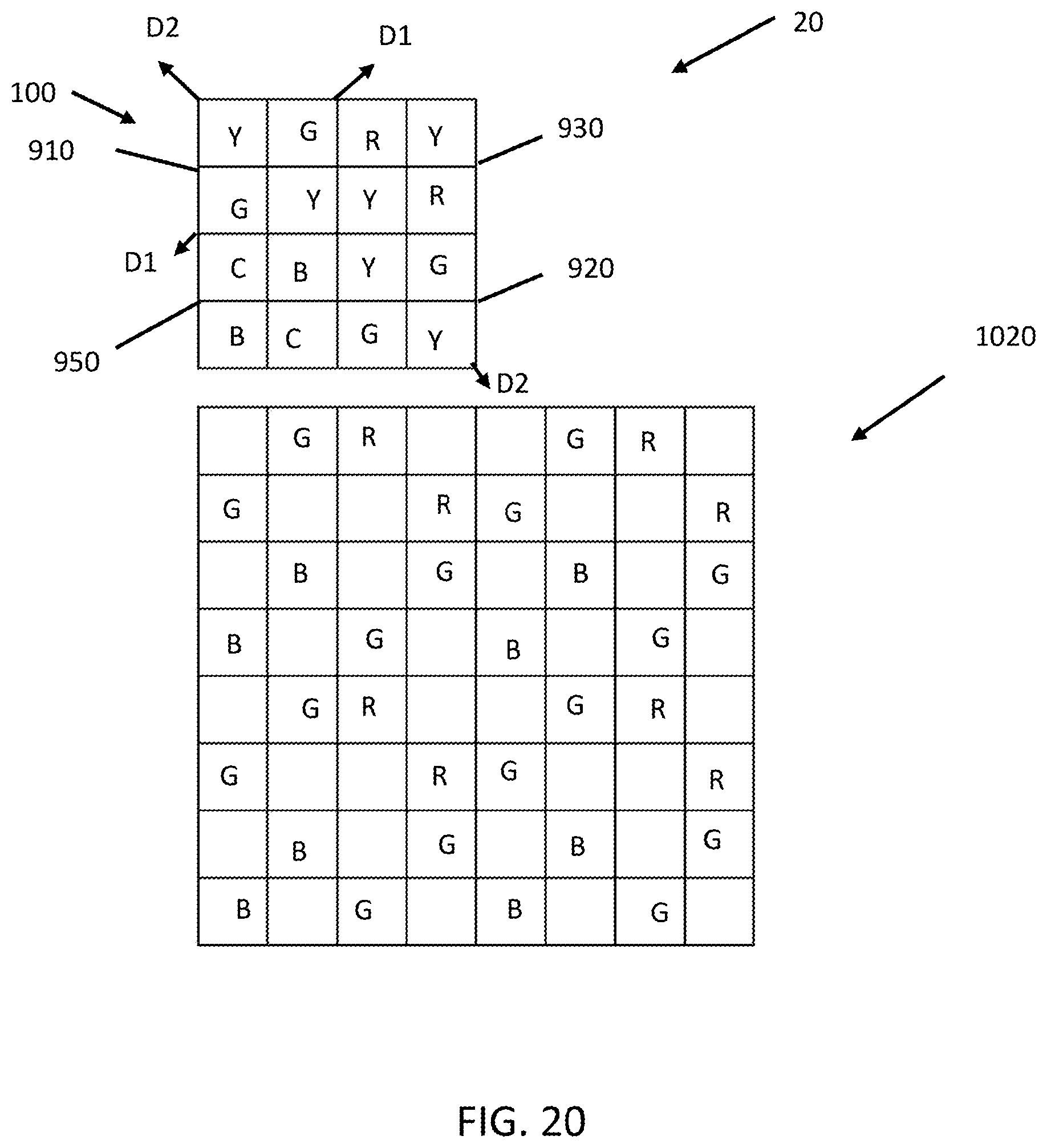 Patent US12356744 Figure 19 – Color filter array apparatus