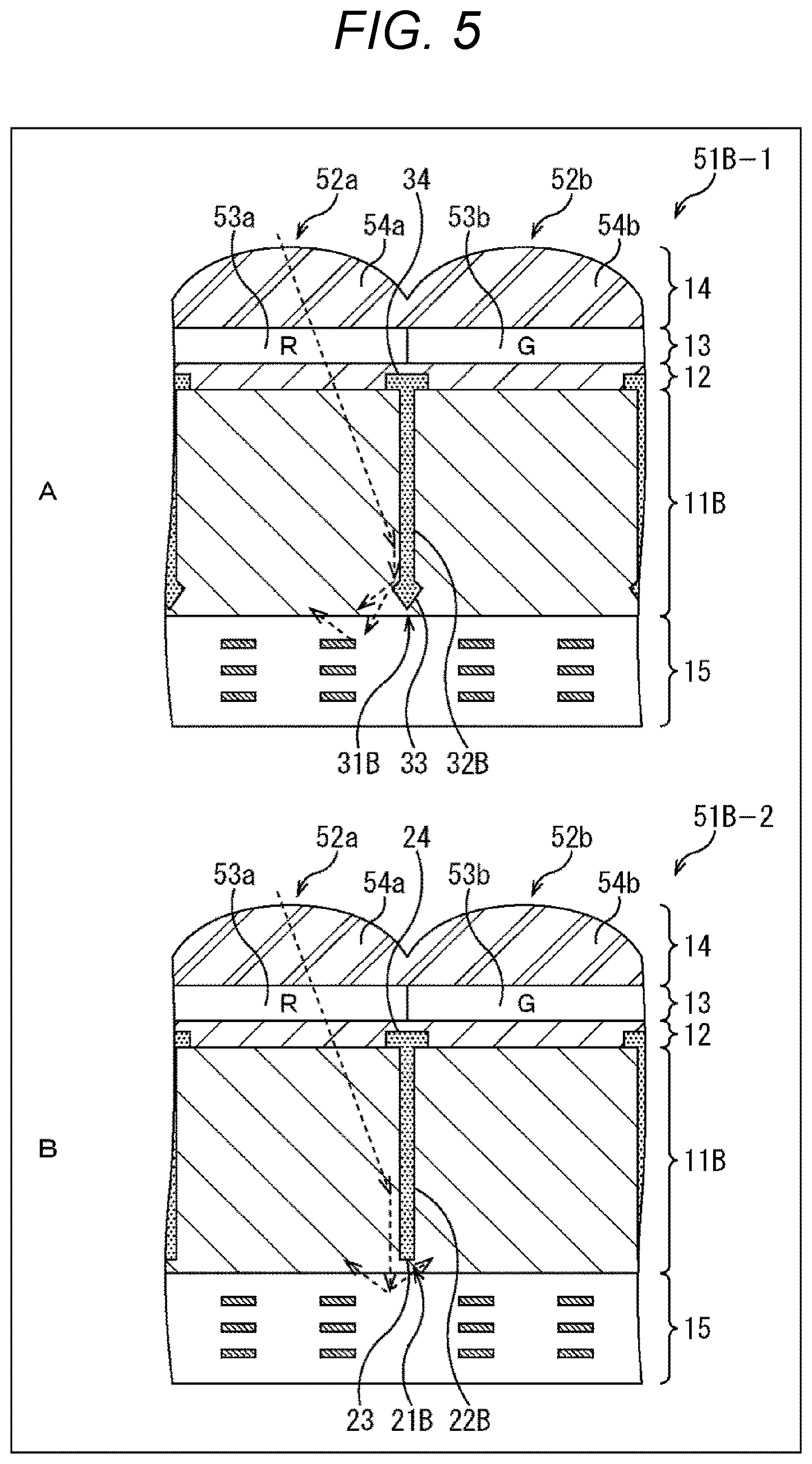 Patent US12356747 Figure 5 – Image capturing element, manufacturing method, and electronic device