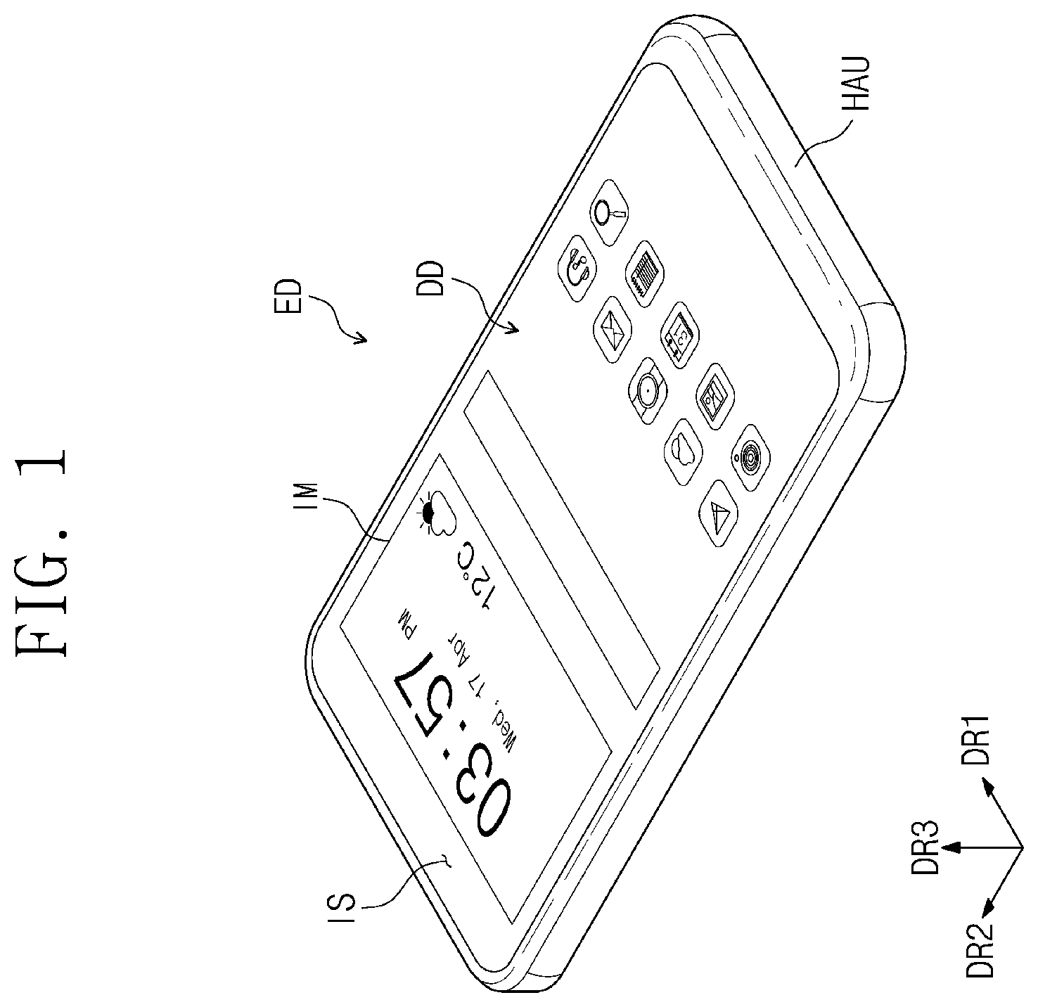 Patent US12356795 Figure 1 – Light emitting diode and display device including the same