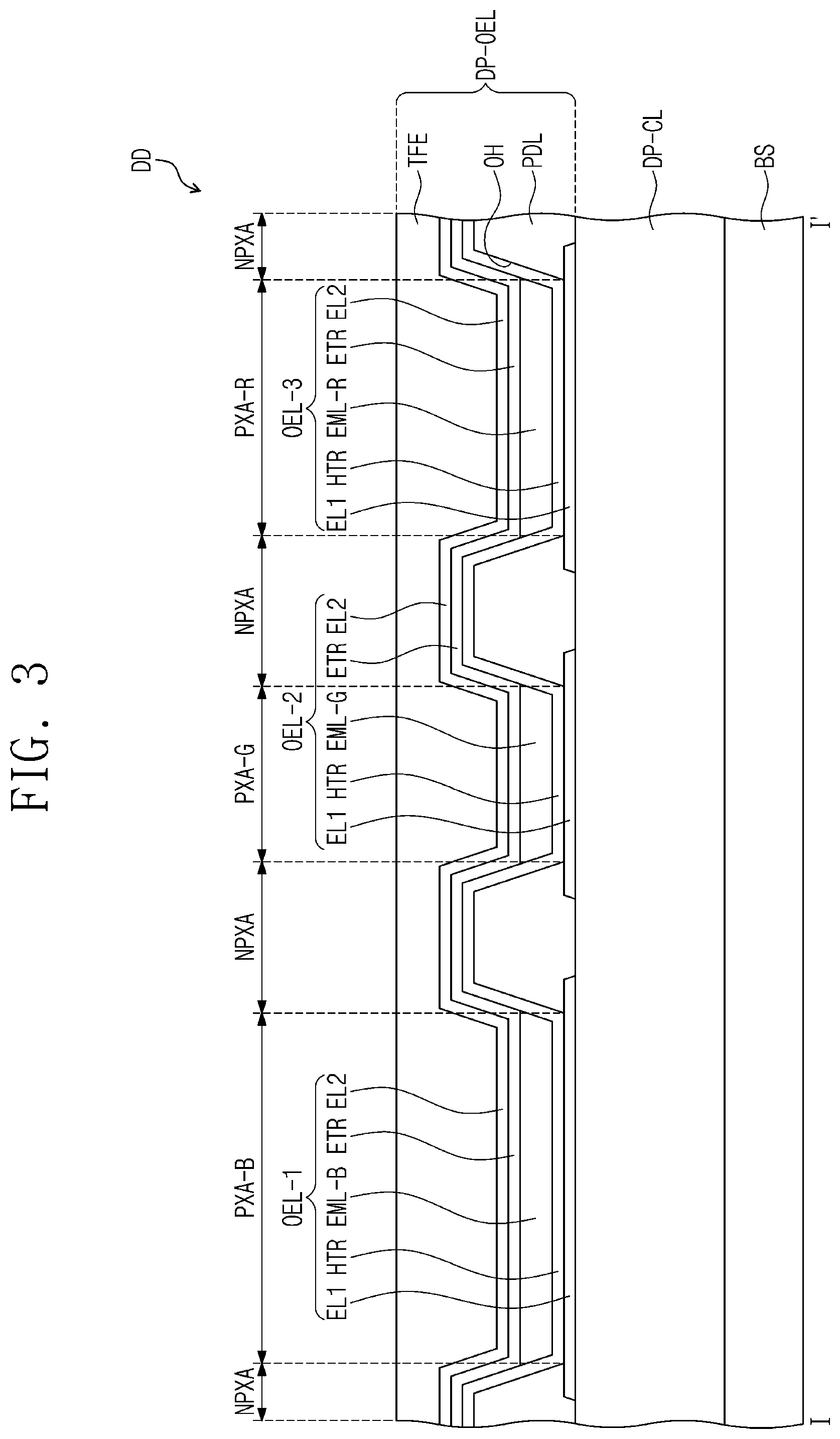 Patent US12356795 Figure 3 – Light emitting diode and display device including the same