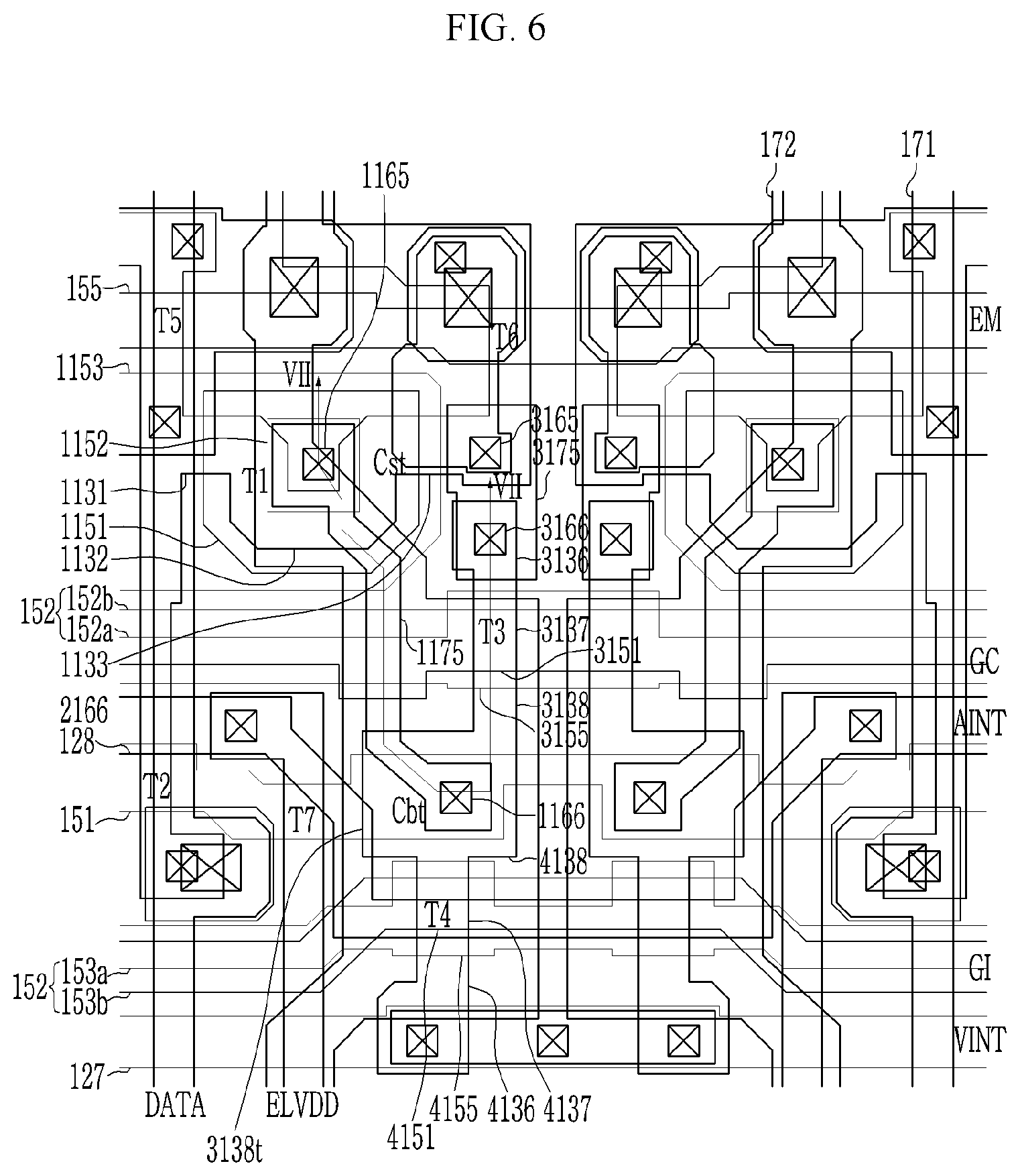 Patent US12356823 Figure 6 – Display device that can prevent deterioration of transmittance while preventing contrast deterioration