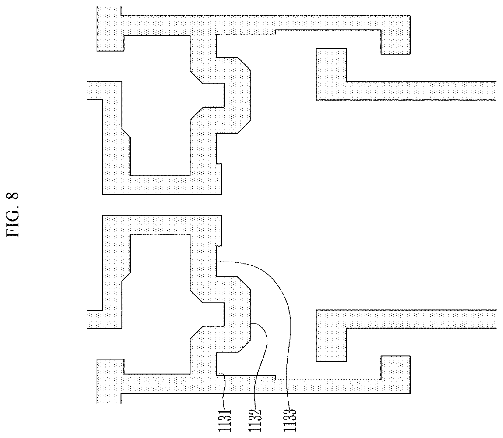Patent US12356823 Figure 8 – Display device that can prevent deterioration of transmittance while preventing contrast deterioration