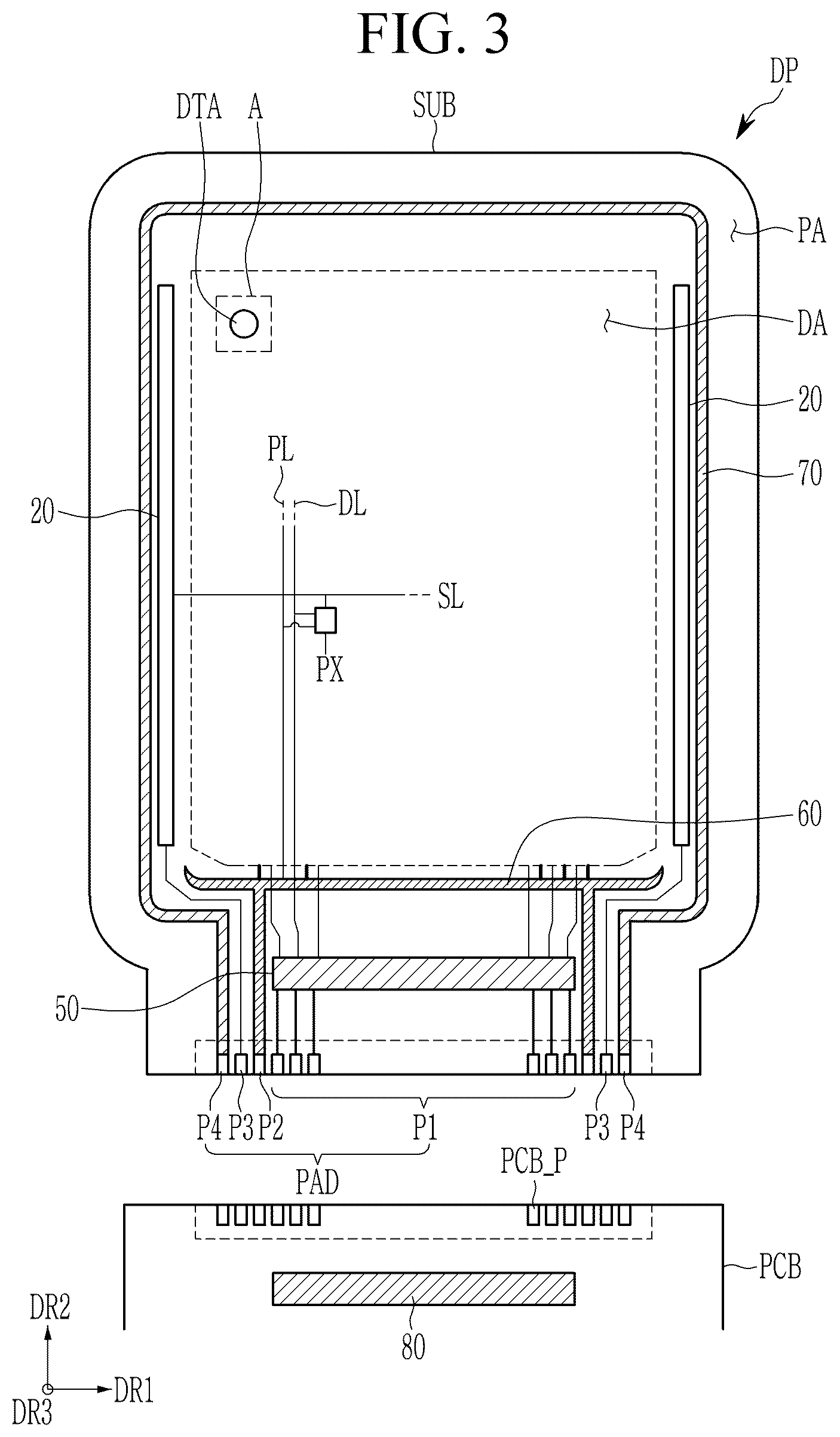 Patent US12356830 Figure 3 – Display device
