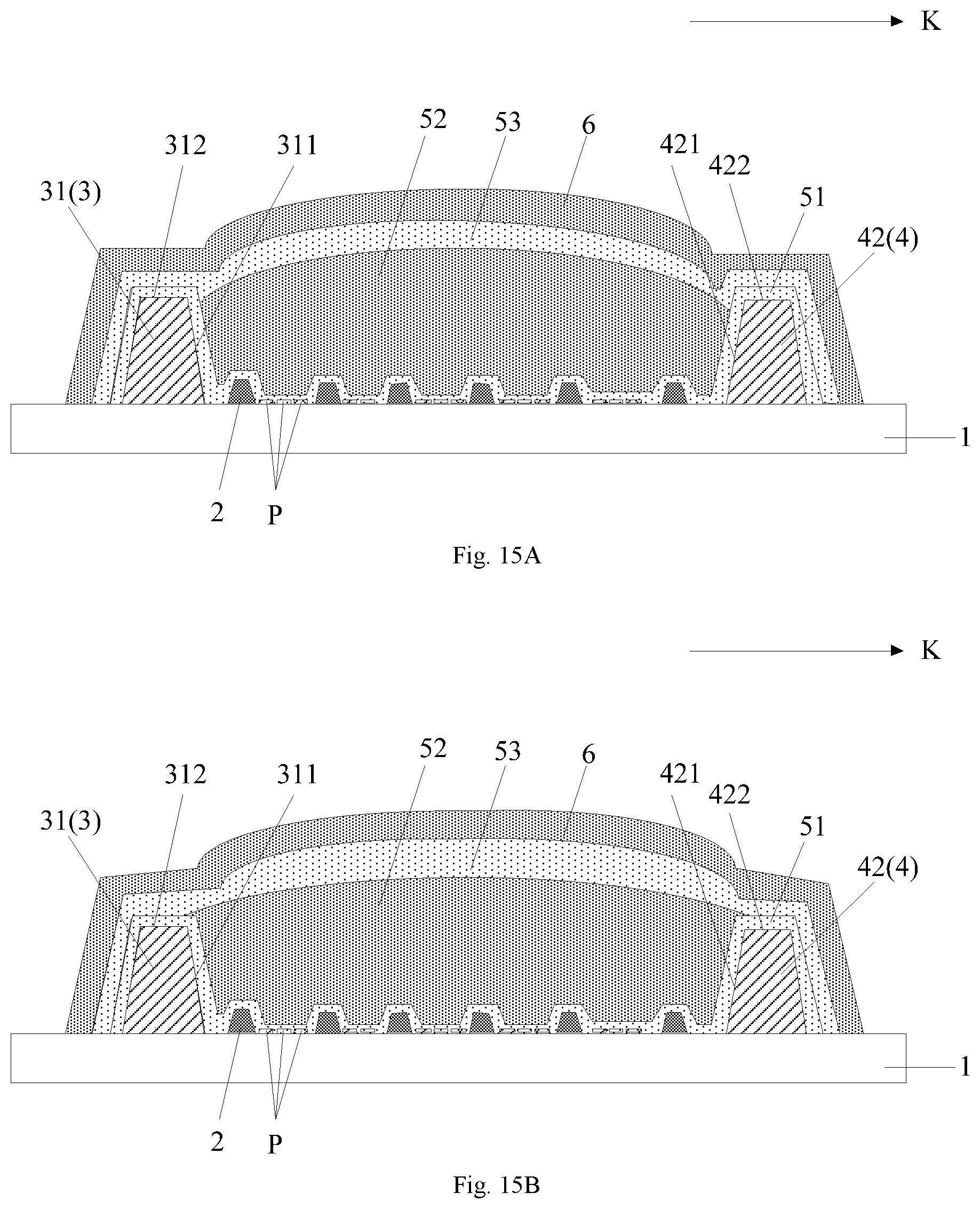 Patent US12356835 Figure 15 – Display panel with a through hole and display regions having different distribution densities of spacers, and display apparatus