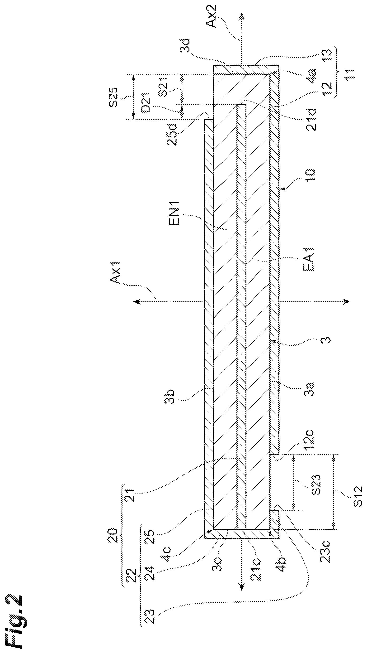 Patent US12356860 Figure 2 – Laminated piezoelectric element