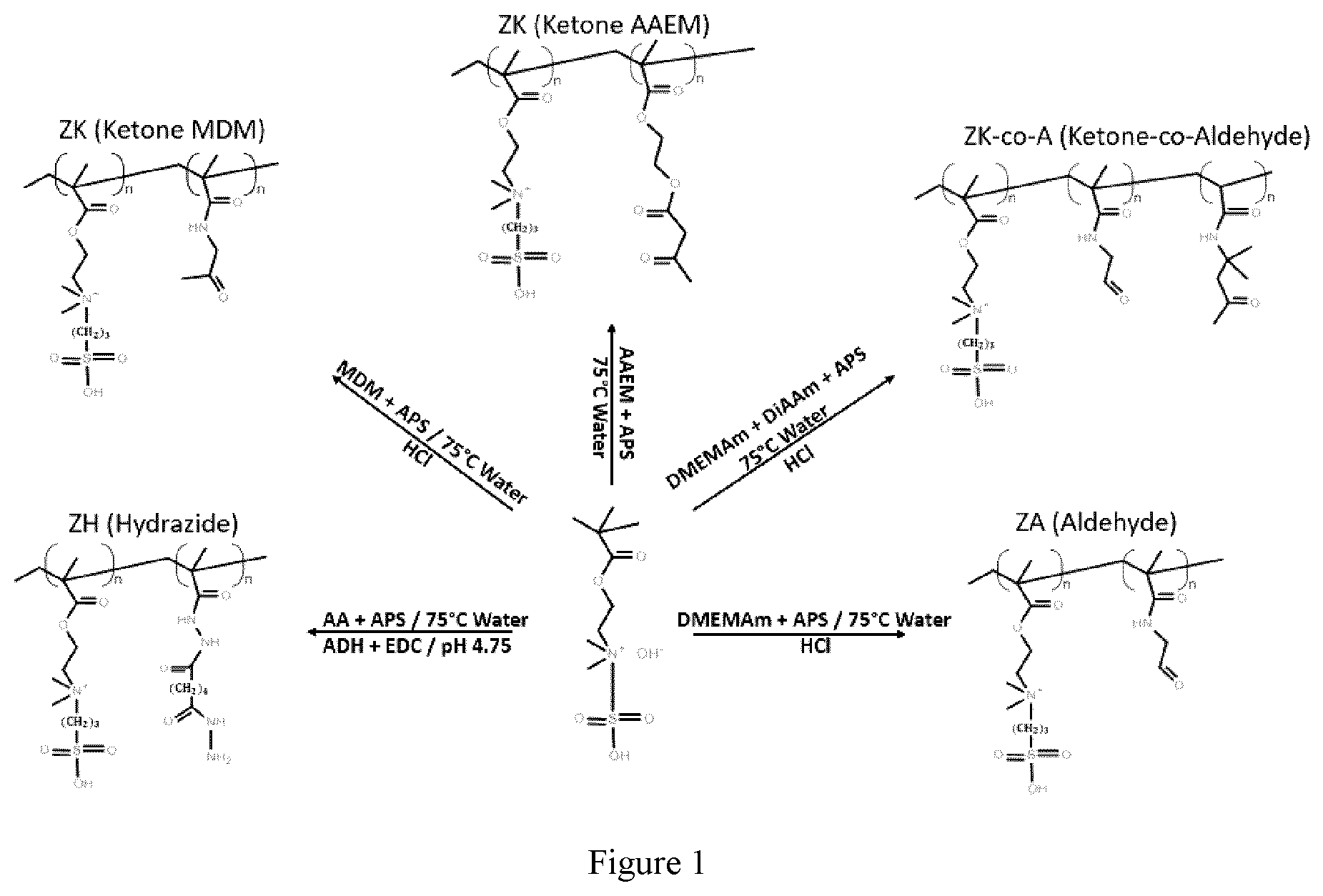 Patent US12359026 Figure 1 – In situ gelling zwitterionic hydrogel compositions, and methods of use thereof