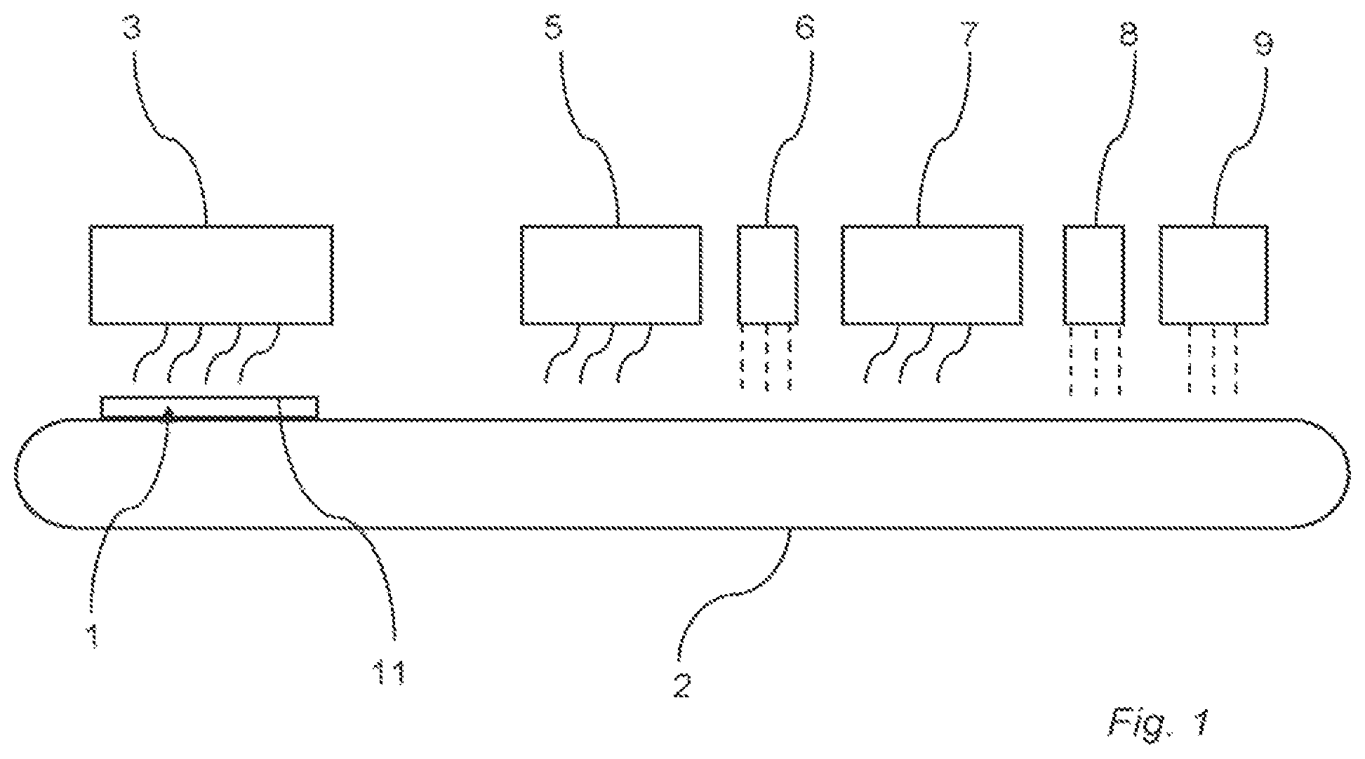 Patent US12359086 Figure 1 – Method for coating a building panel and a building panel