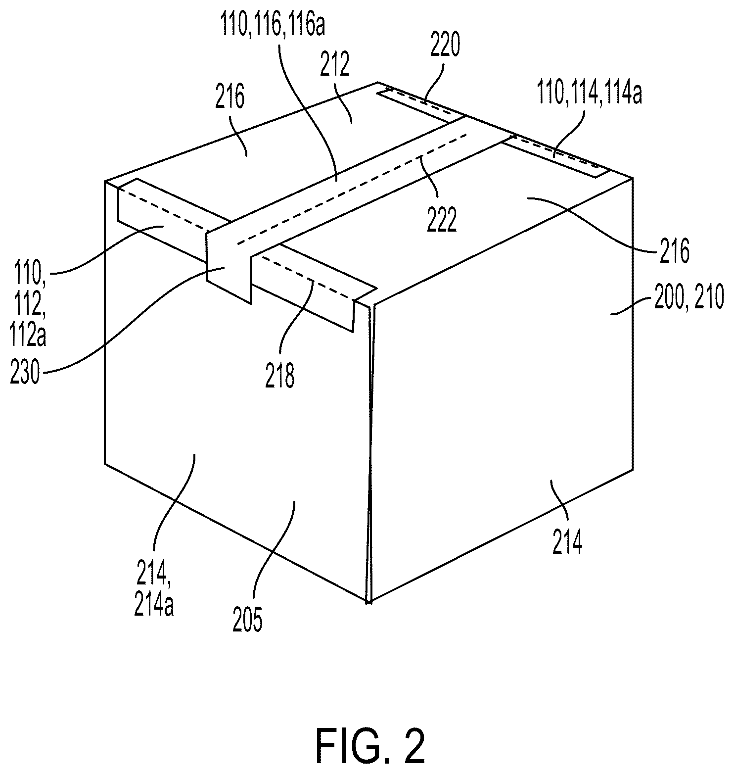 Patent US12359093 Figure 2 – Tape kit for sealing a package