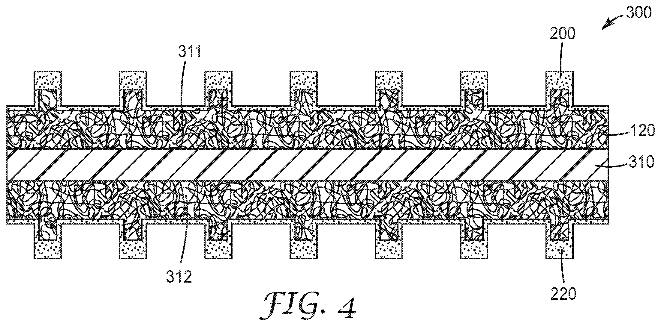 Patent US12359095 Figure 4 – Adhesive assemblies permitting enhanced weight bearing performance with damage free removal