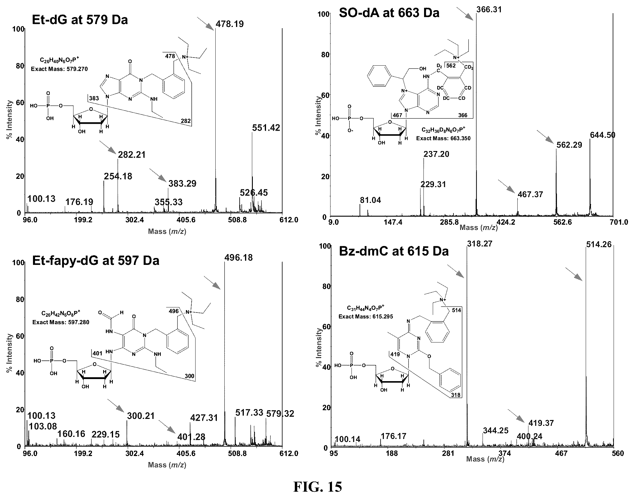 Patent US12359243 Figure 16 – DNA adductomics by mass tag prelabeling
