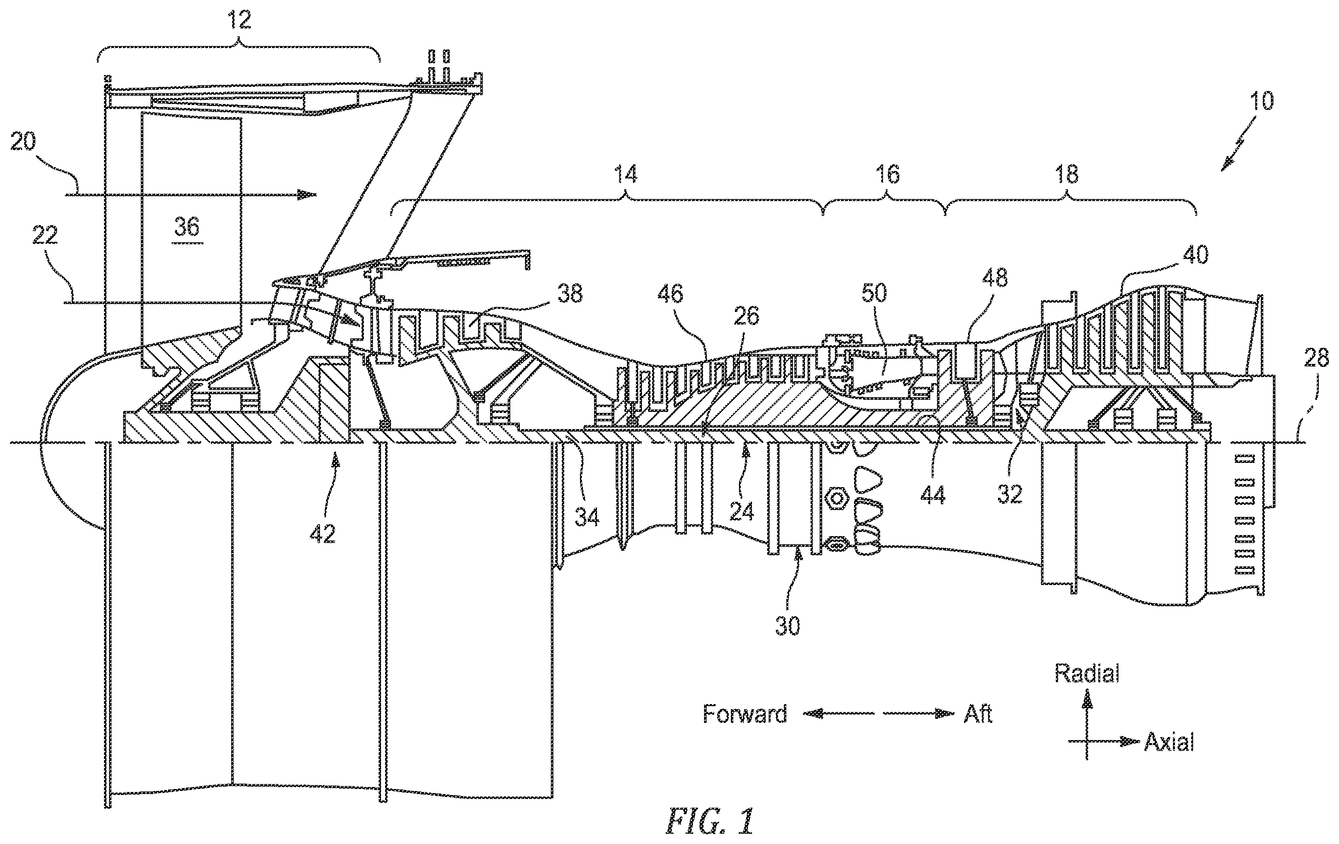 Patent US12359297 Figure 1 – Case flowpath repair system and method