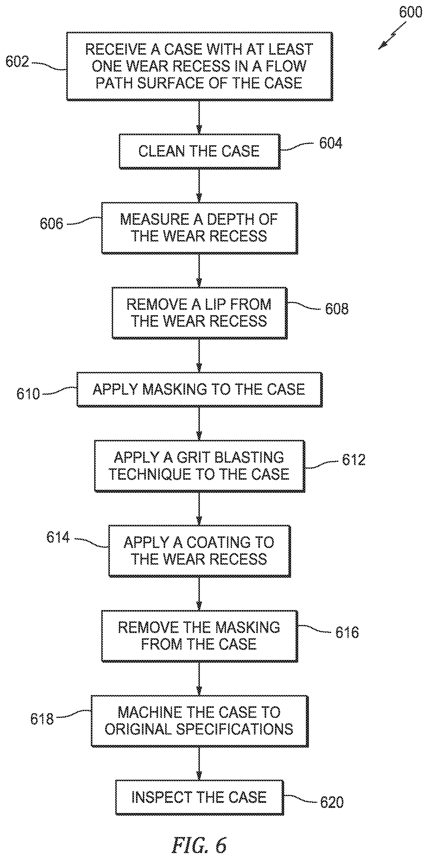 Patent US12359297 Figure 5 – Case flowpath repair system and method