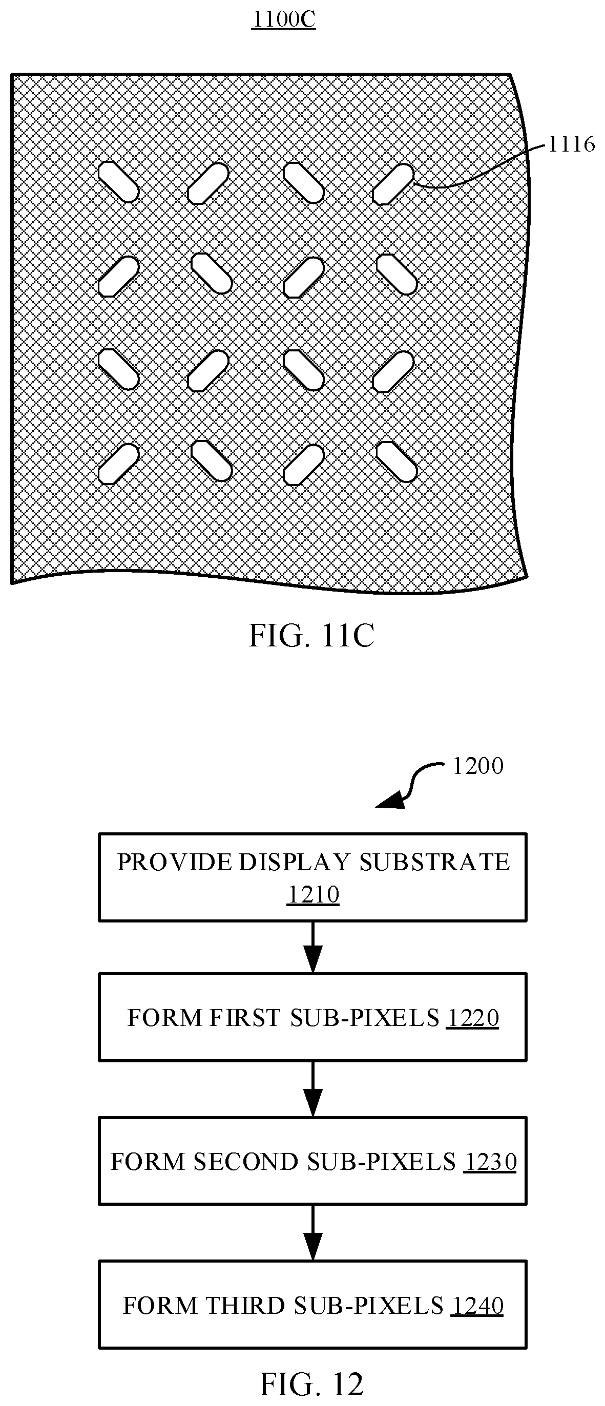 Patent US12359301 Figure 12 – Pixel arrangement, manufacturing method thereof, display panel, display device and mask