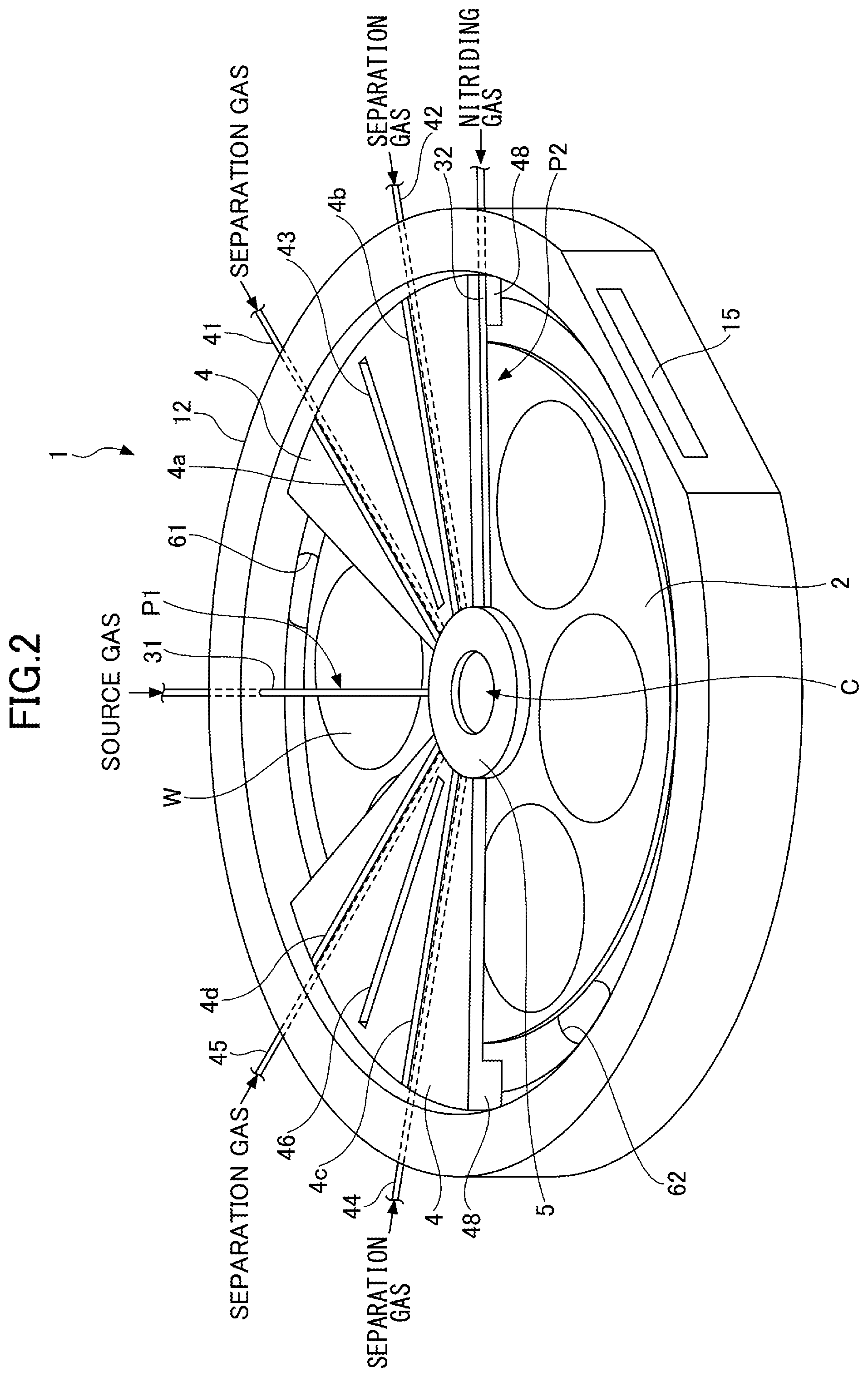 Patent US12359302 Figure 2 – Film deposition apparatus and film deposition method