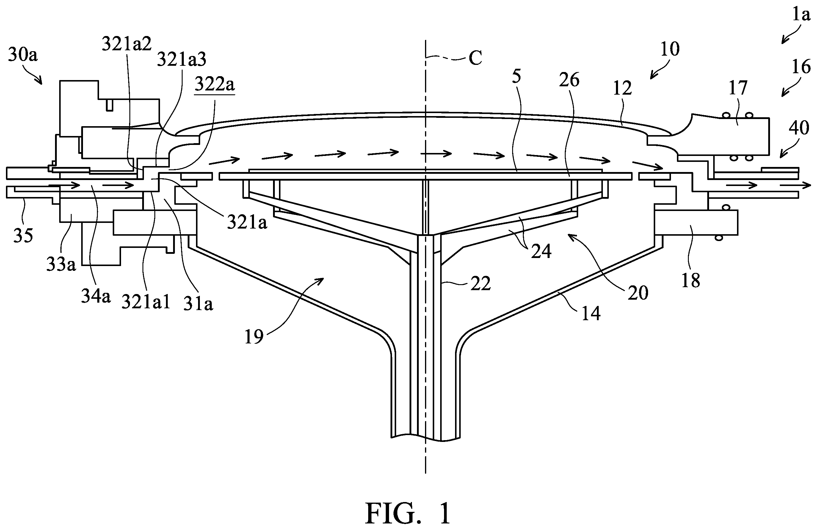 Patent US12359318 Figure 1 – Mechanisms for supplying process gas into wafer process apparatus