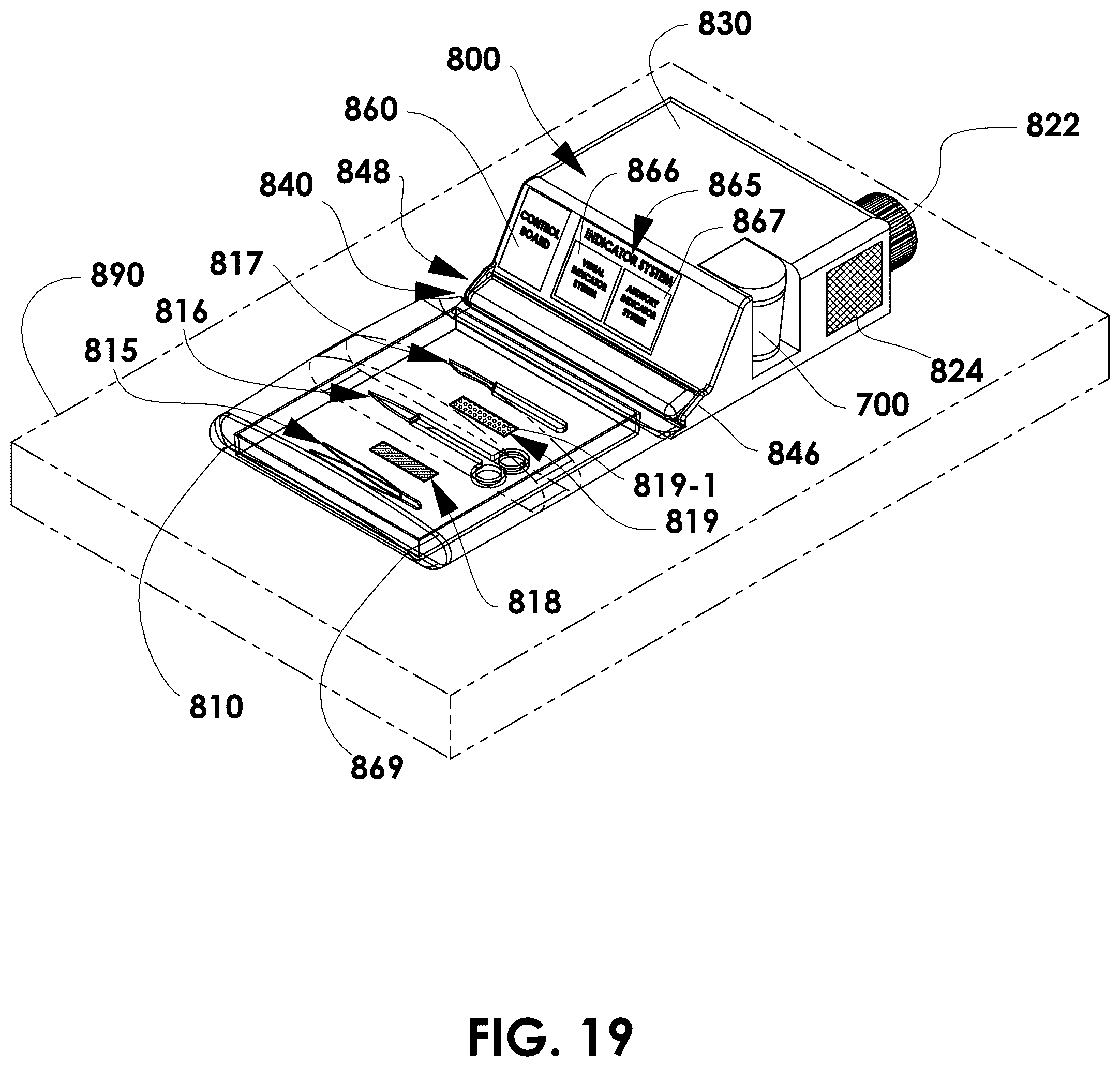 Patent US12359324 Figure 20 – System for sterilizing equipment, associated method, and chlorine dioxide gas generating device for use with same