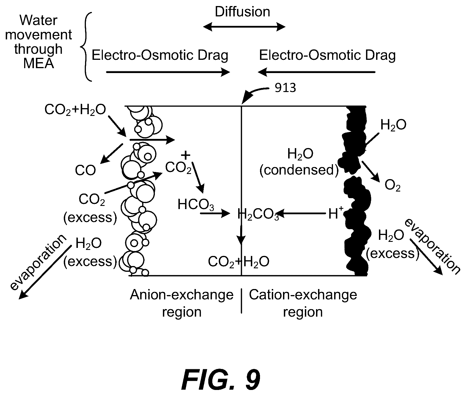 Patent US12359325 Figure 10 – Membrane electrode assembly for CO x reduction