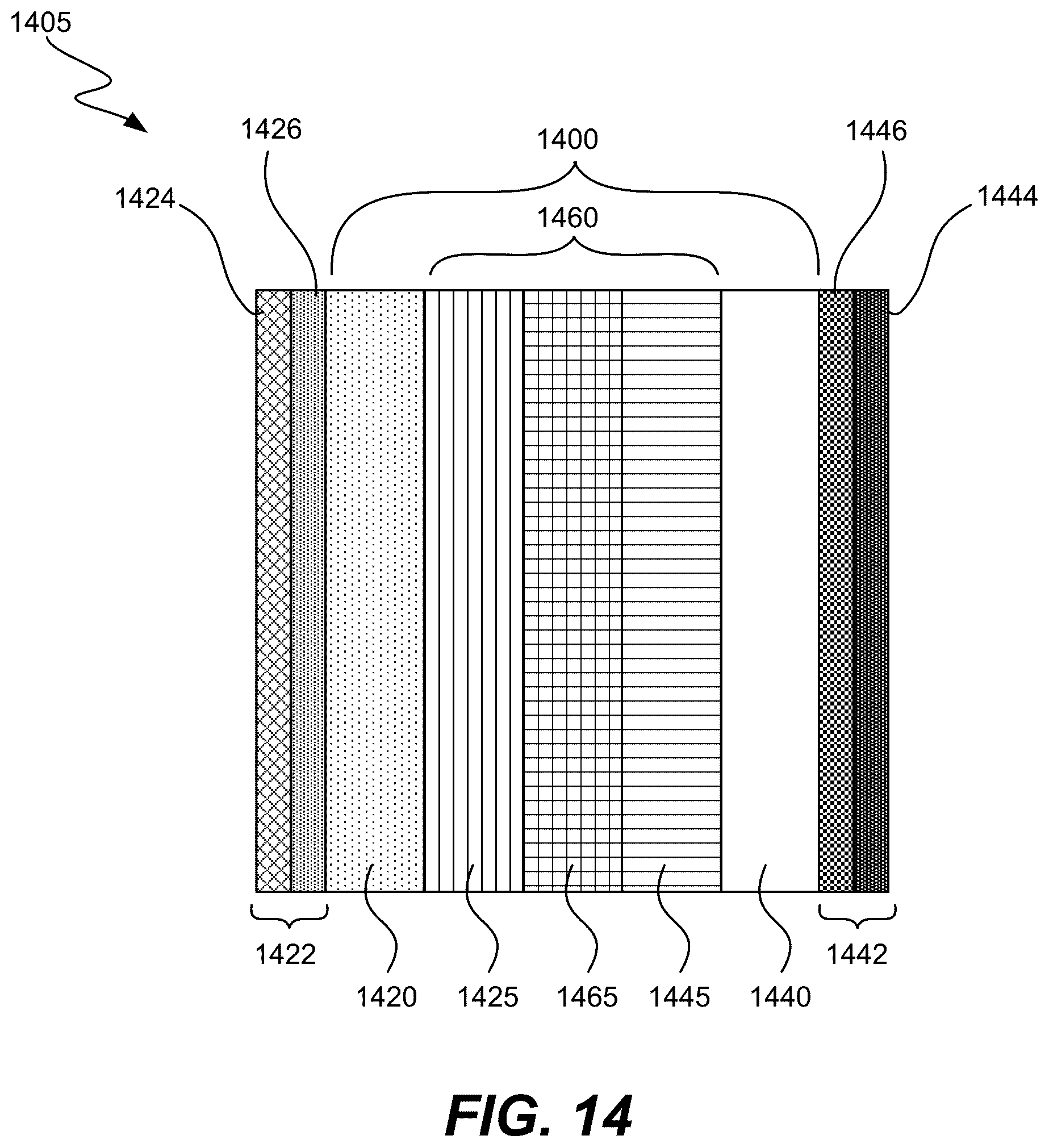 Patent US12359325 Figure 15 – Membrane electrode assembly for CO x reduction