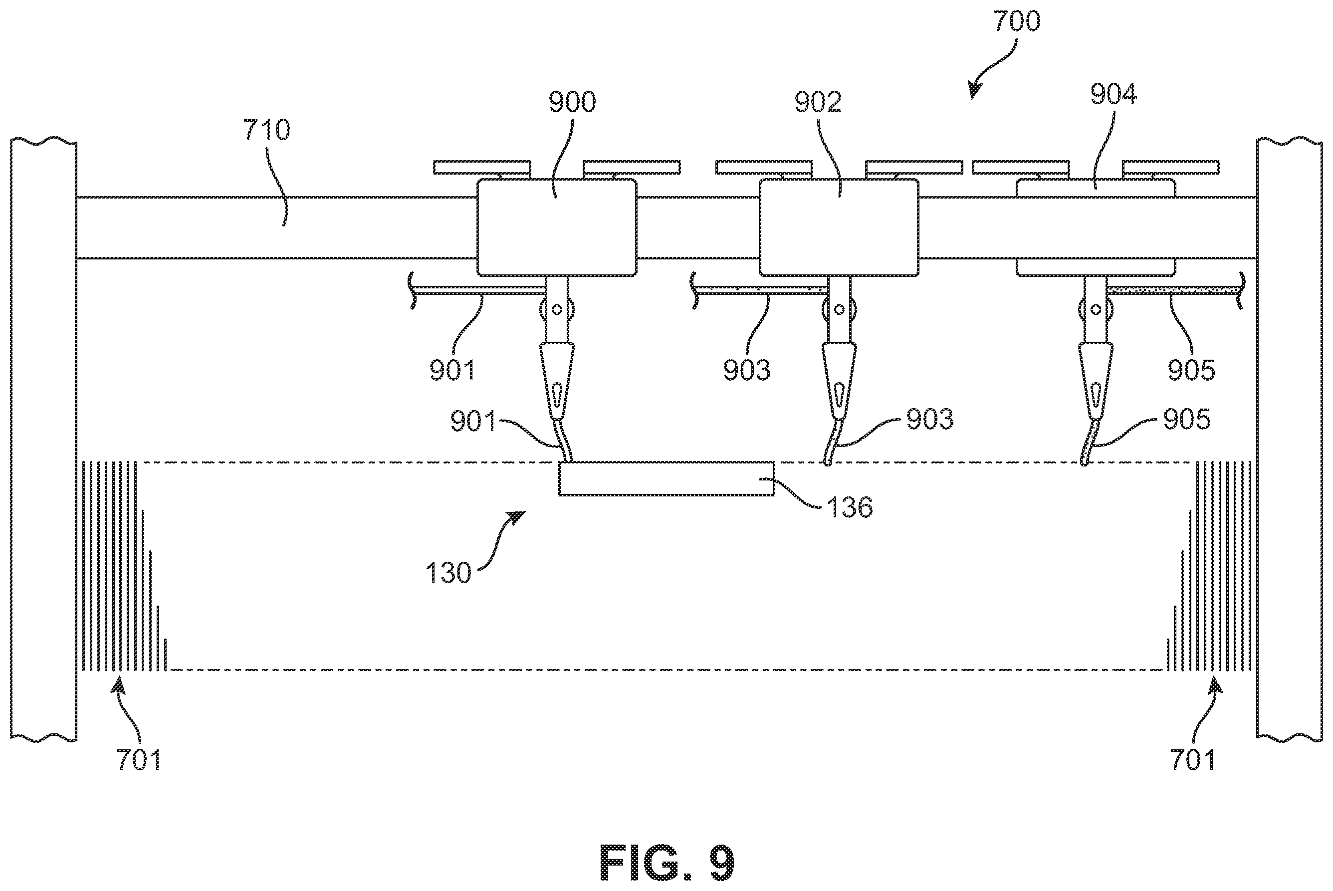 Patent US12359352 Figure 9 – Knitted components exhibiting color shifting effects