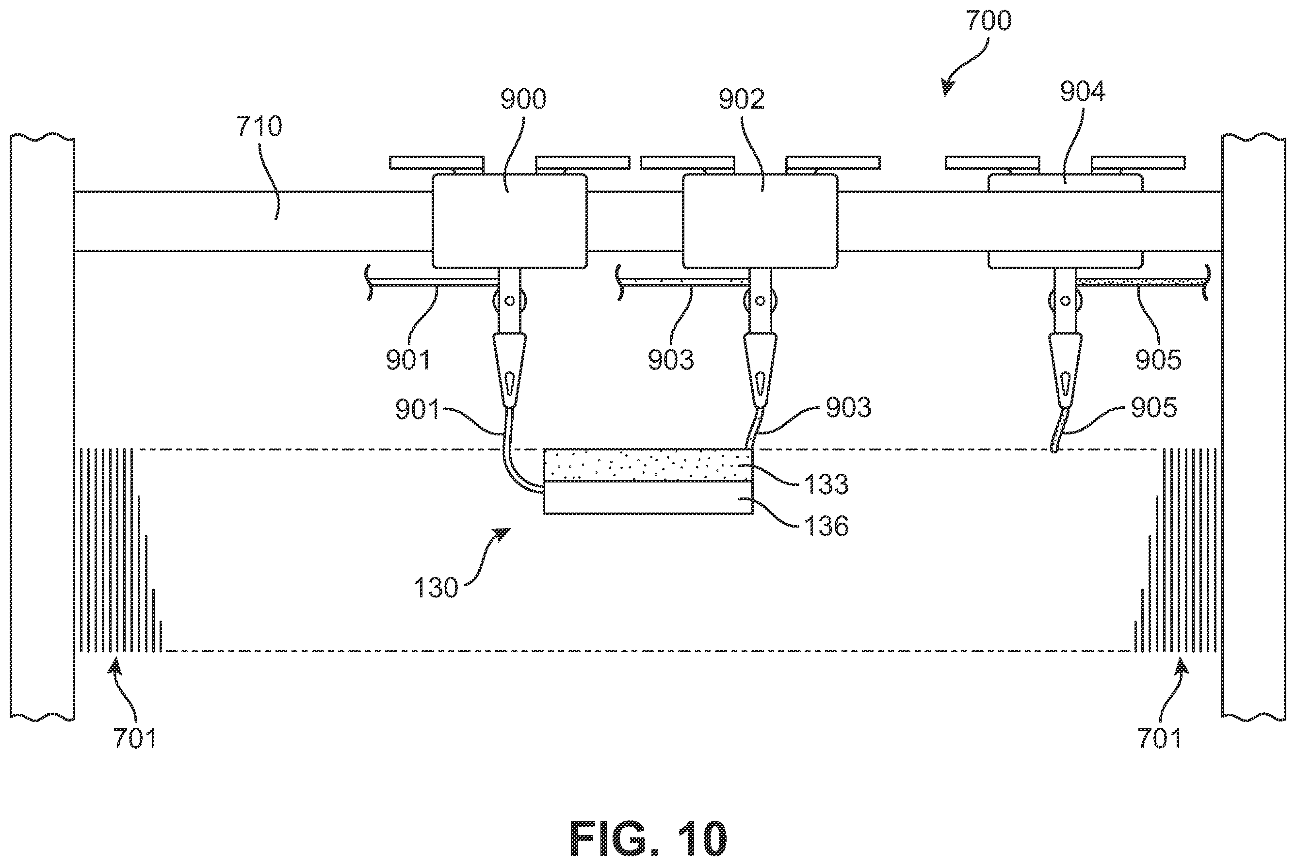 Patent US12359352 Figure 10 – Knitted components exhibiting color shifting effects