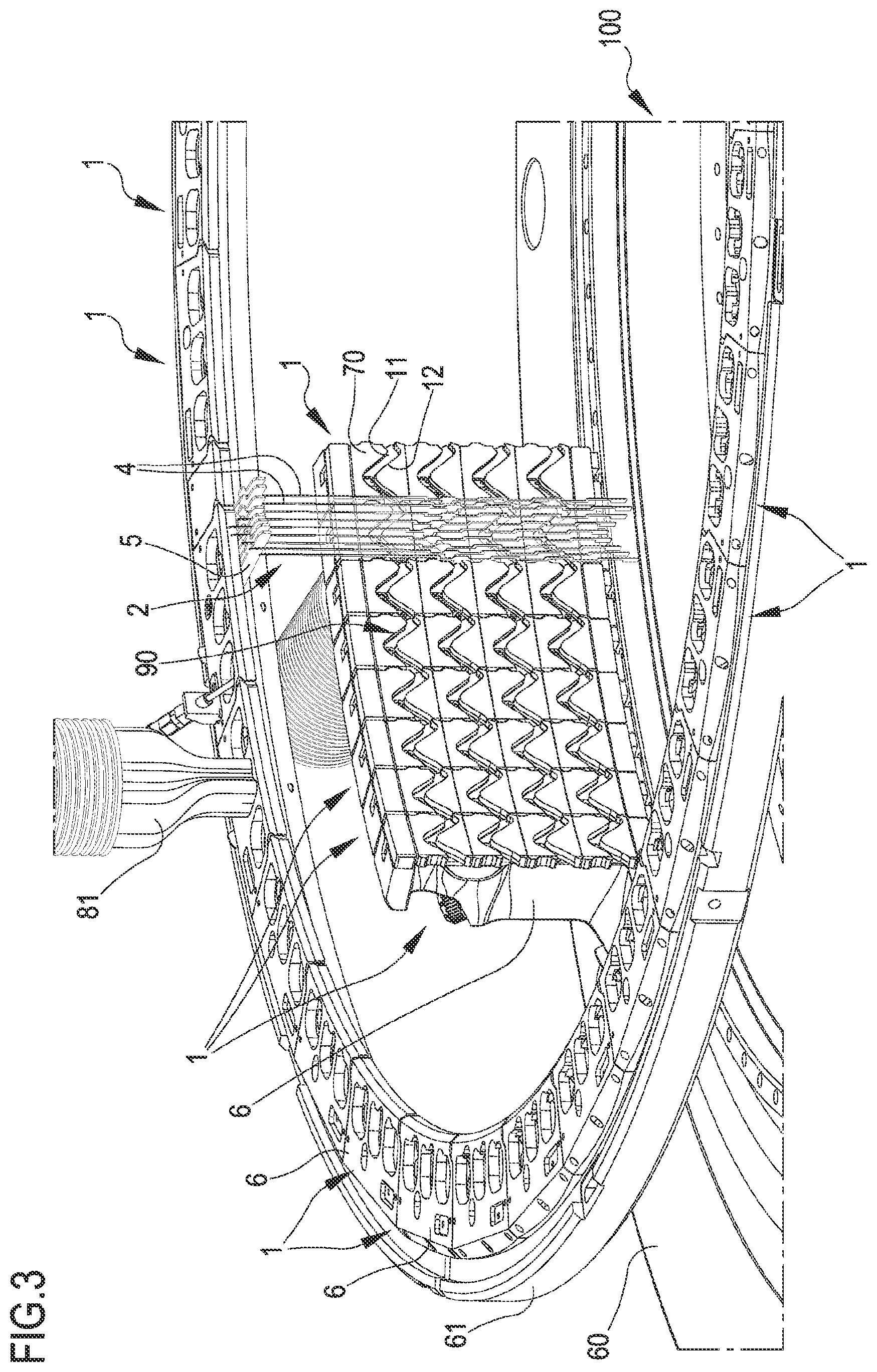 Patent US12359353 Figure 3 – Support and control device for circular knitting machines